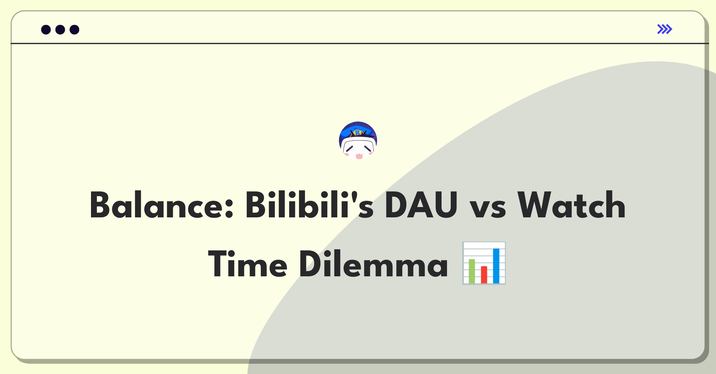 Product Management Trade-off Question: Balancing daily active users and watch time metrics for Bilibili's content platform