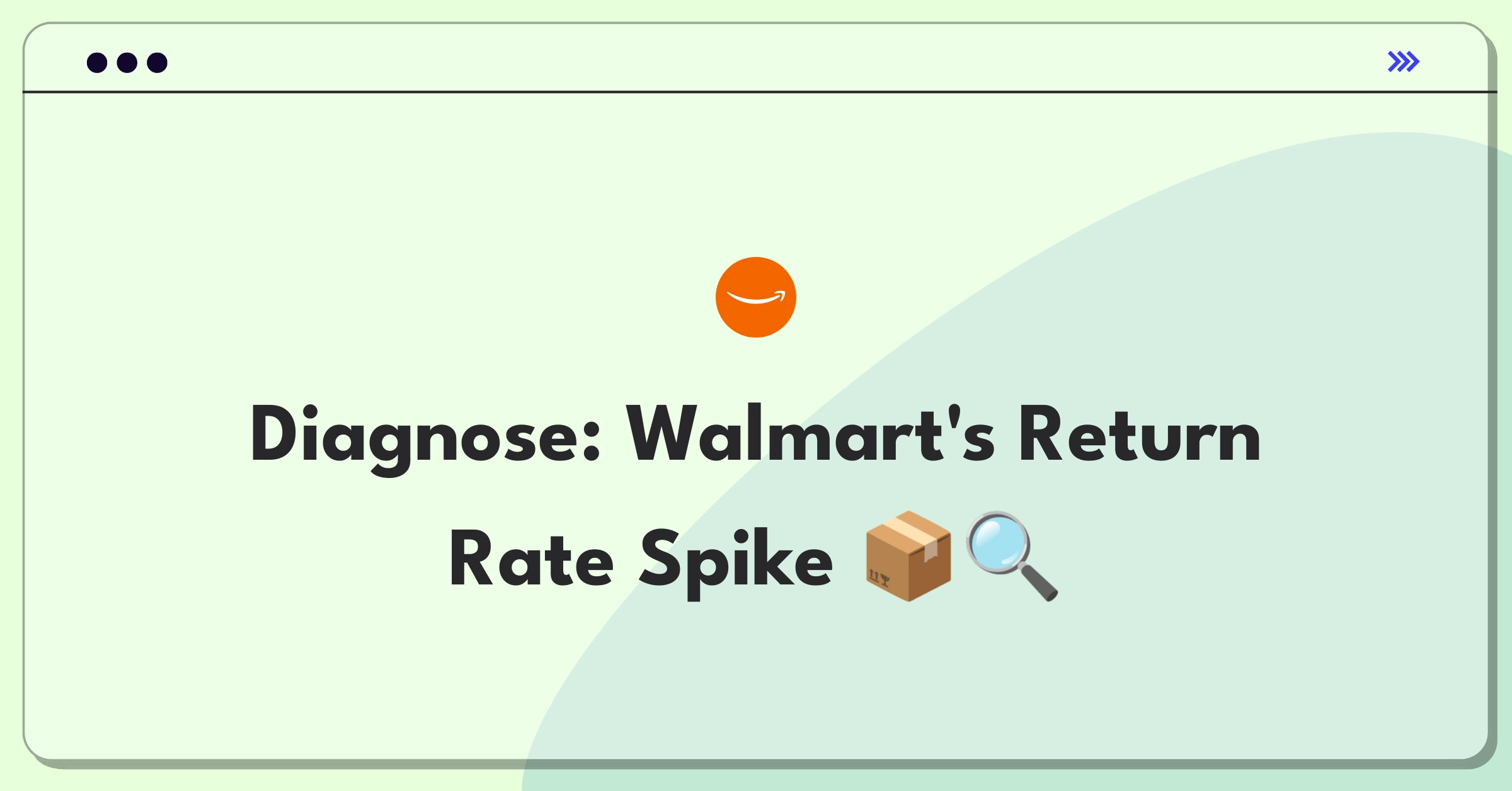 Product Management Root Cause Analysis Question: Investigating Walmart's increasing order return rate