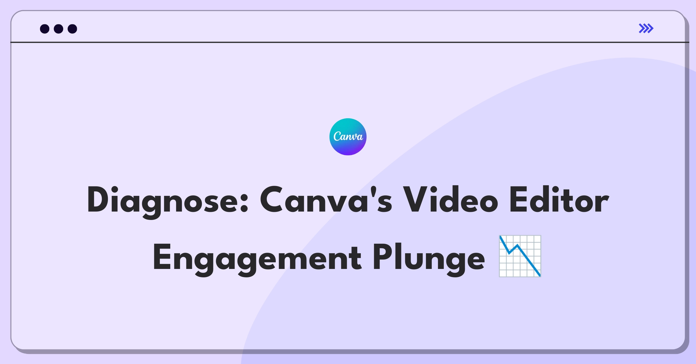 Product Management Root Cause Analysis Question: Investigating declining user engagement in Canva's video editor feature