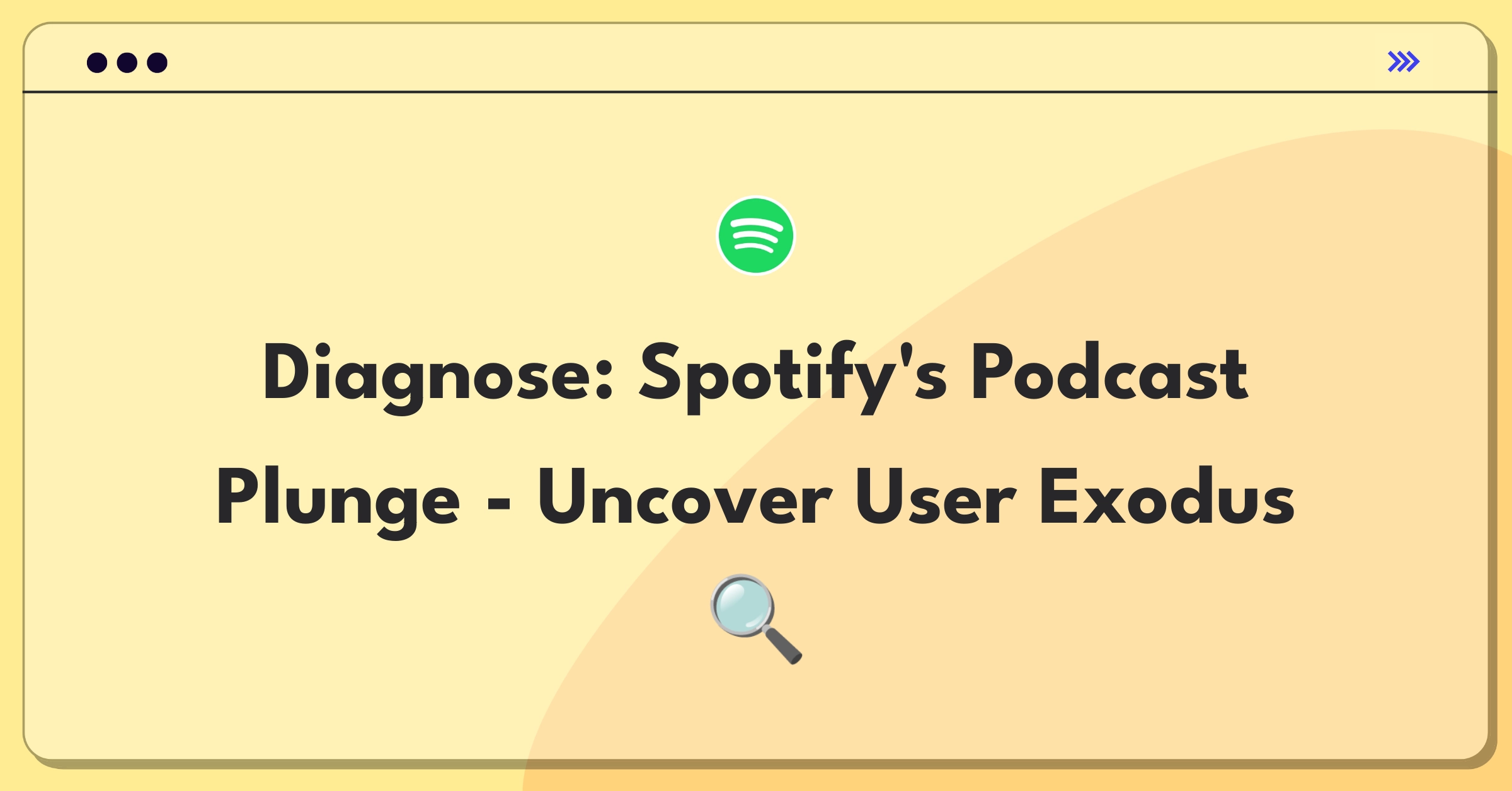 Product Management Root Cause Analysis Question: Investigating Spotify's podcast feature user decline