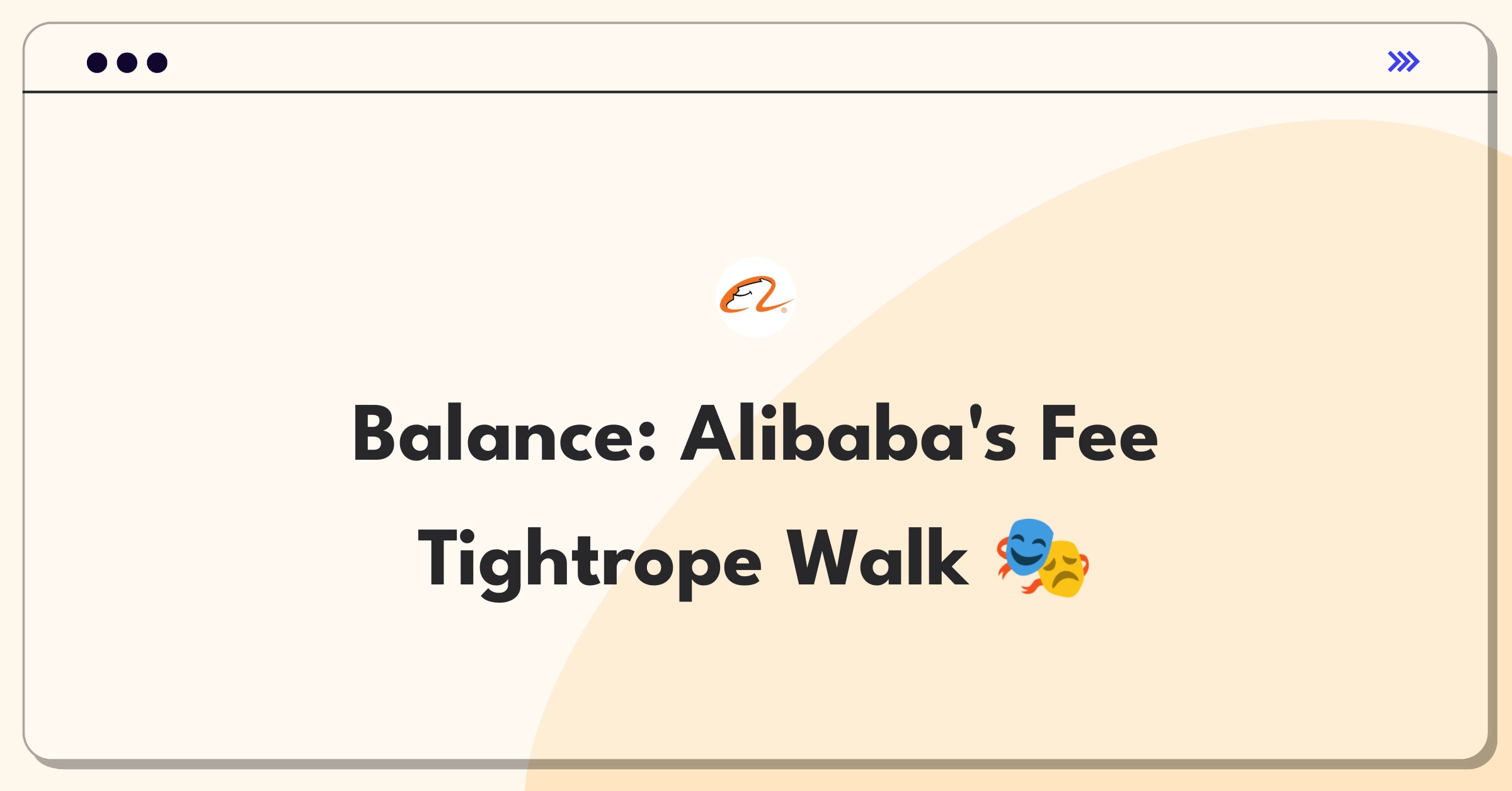 Product Management Trade-off Question: Balancing Alibaba's seller fees with marketplace competitiveness