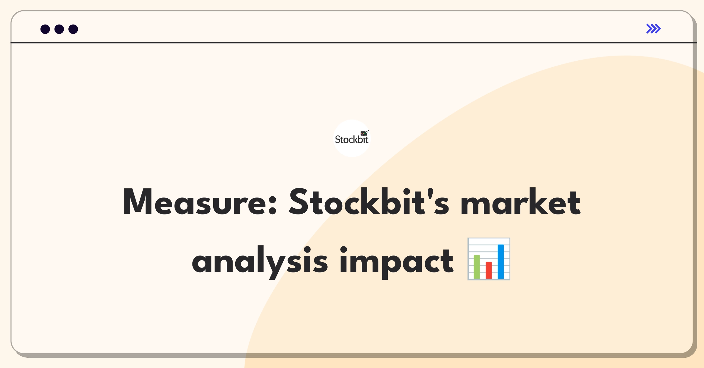 Product Management Metrics Question: Defining success for Stockbit's market analysis tools through key performance indicators