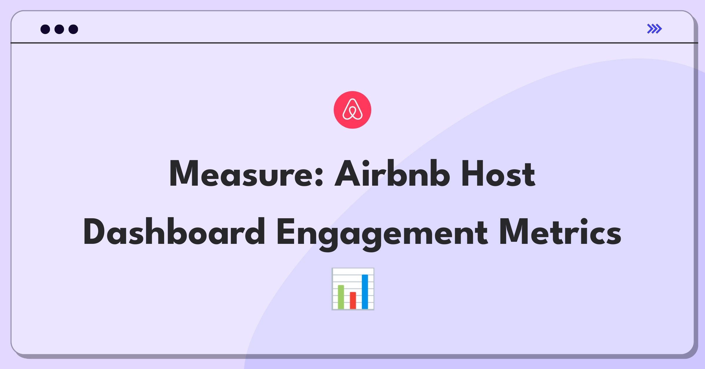 Product Management Metrics Question: Airbnb host dashboard success definition with key performance indicators