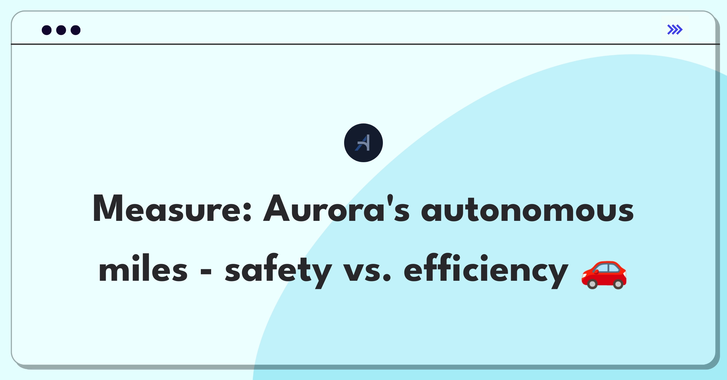 Product Management Success Metrics Question: Evaluating self-driving technology integration for Aurora