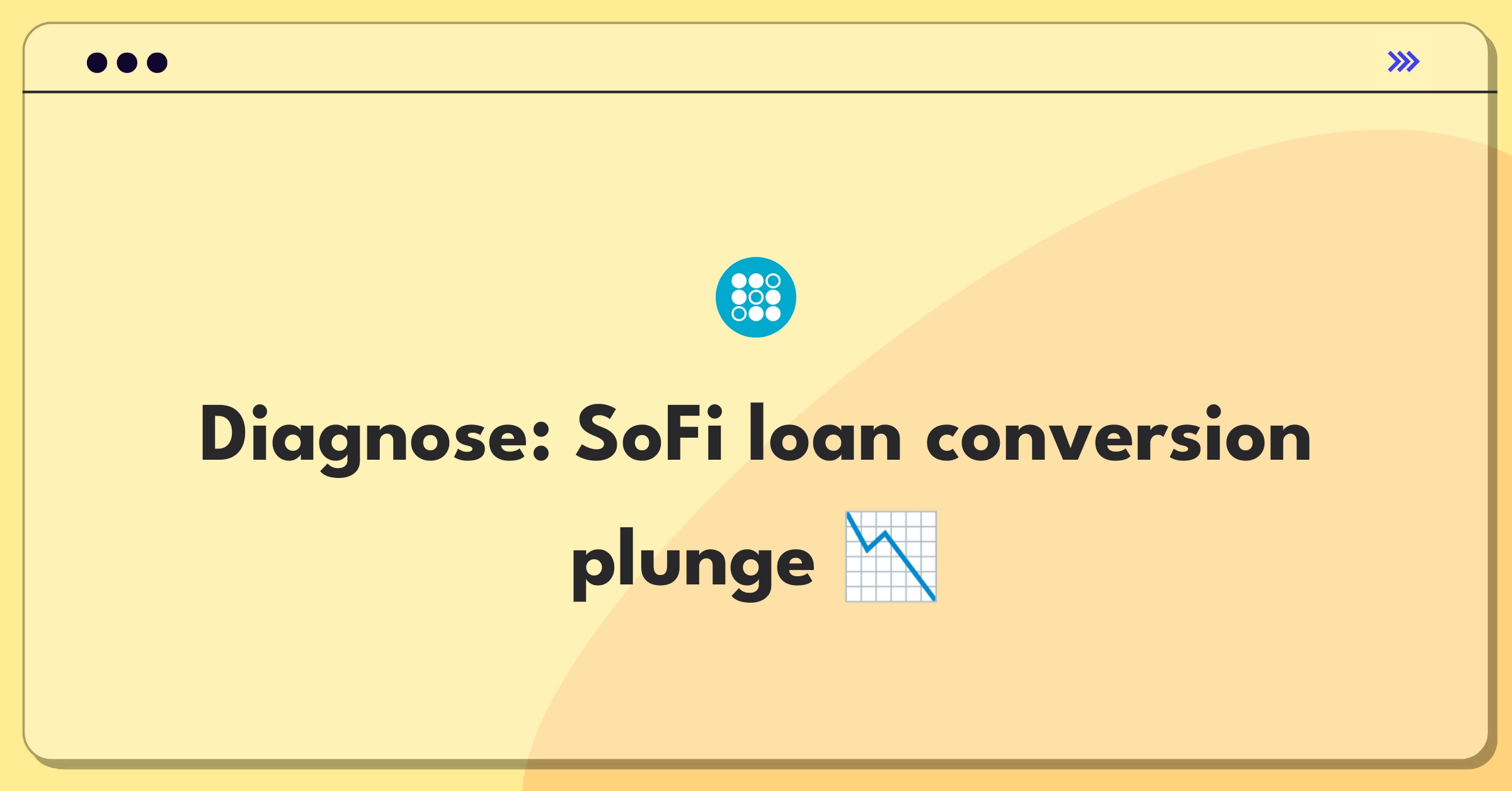 Product Management Root Cause Analysis Question: SoFi personal loan application conversion rate drop