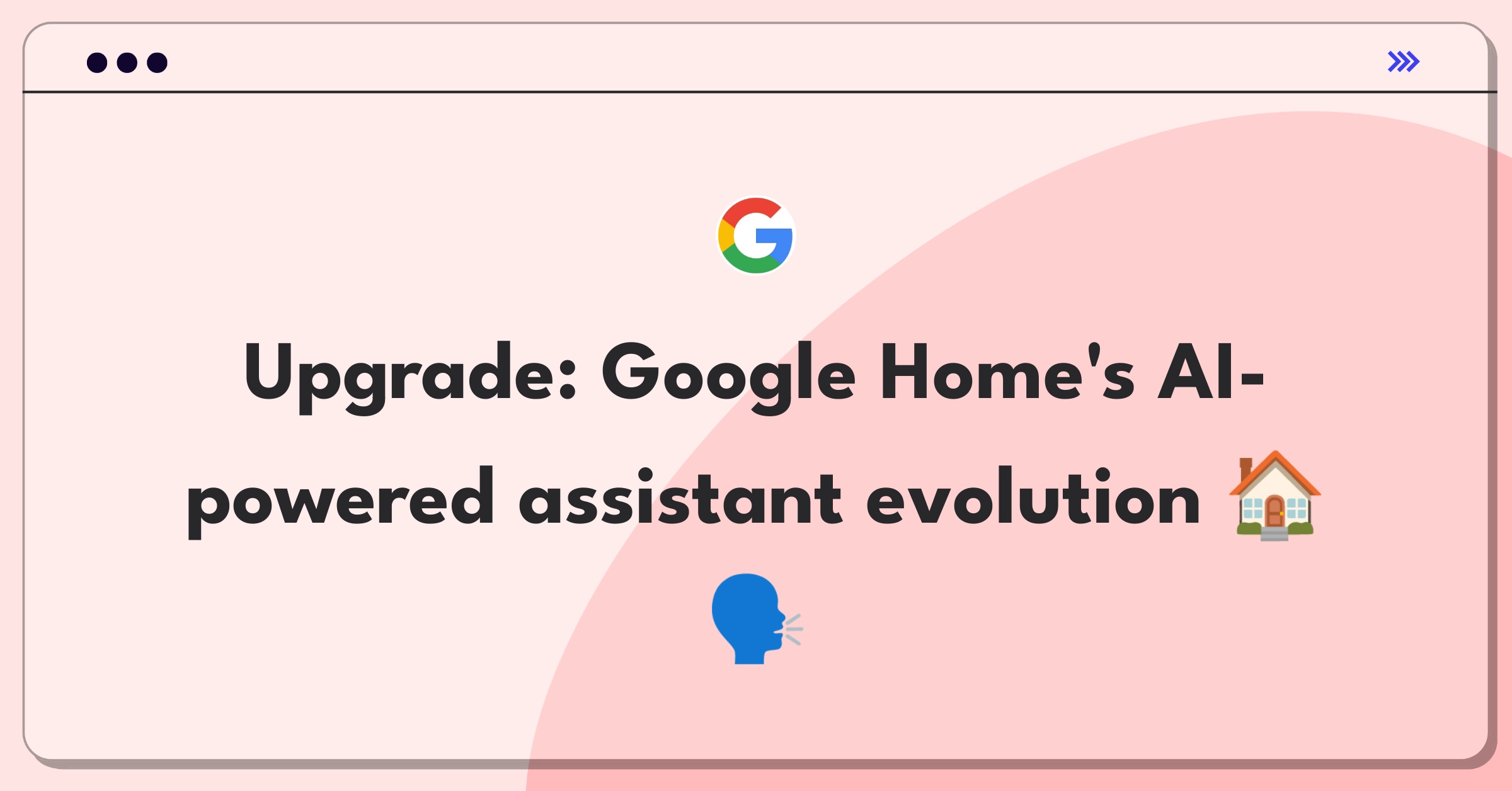 Product Management Improvement Question: Google Home smart speaker with enhanced AI capabilities