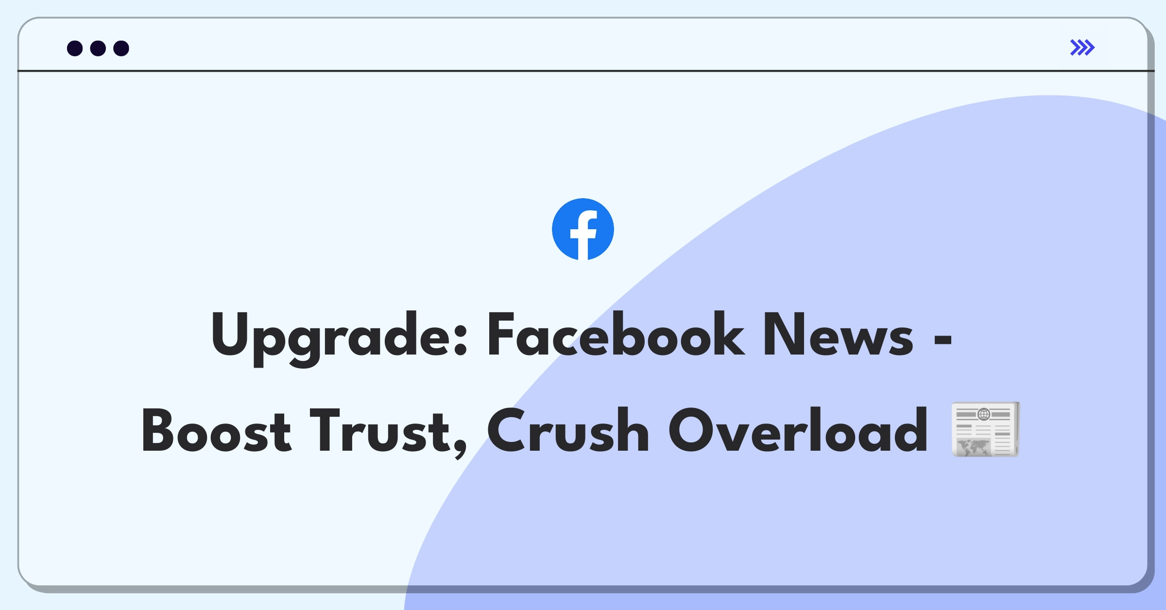 Product Management Strategy Question: Improving Facebook News with focus on user engagement and trust