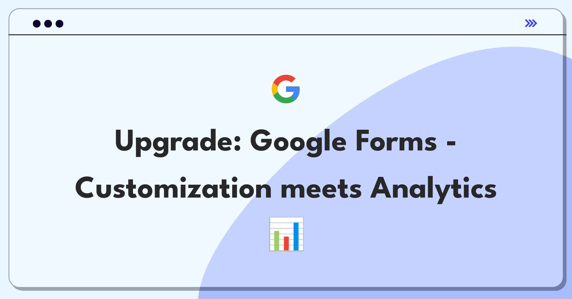 Product Management Improvement Question: Enhancing Google Forms with advanced customization and integrated analytics features