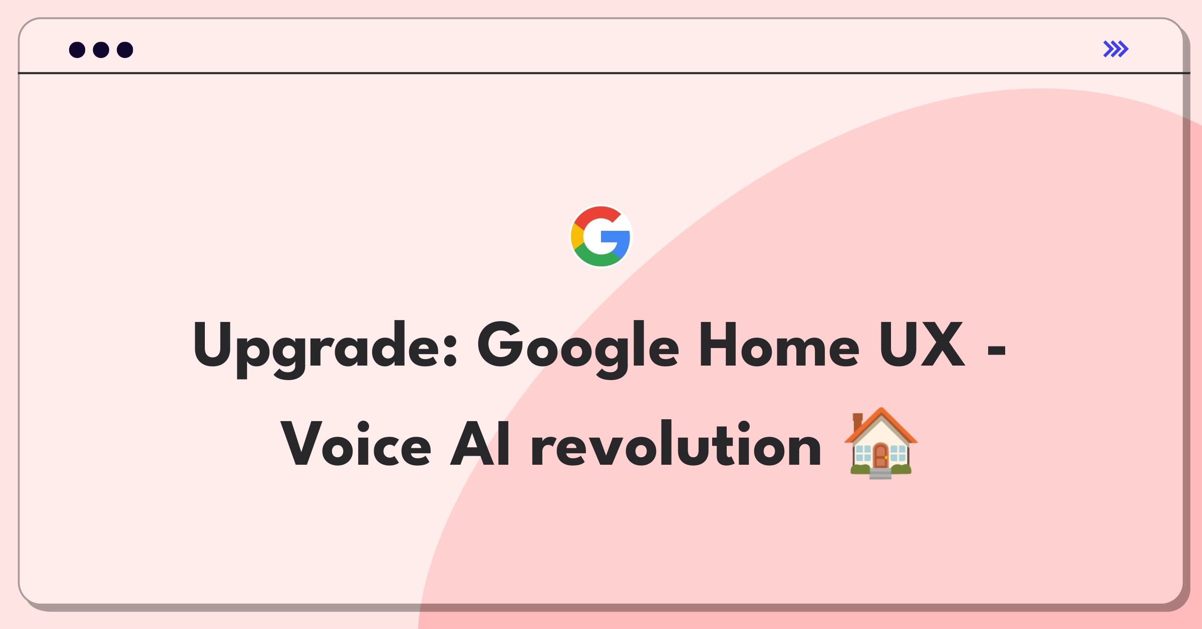 Product Management Improvement Question: Google Home smart speaker with AI-enhanced user experience icons