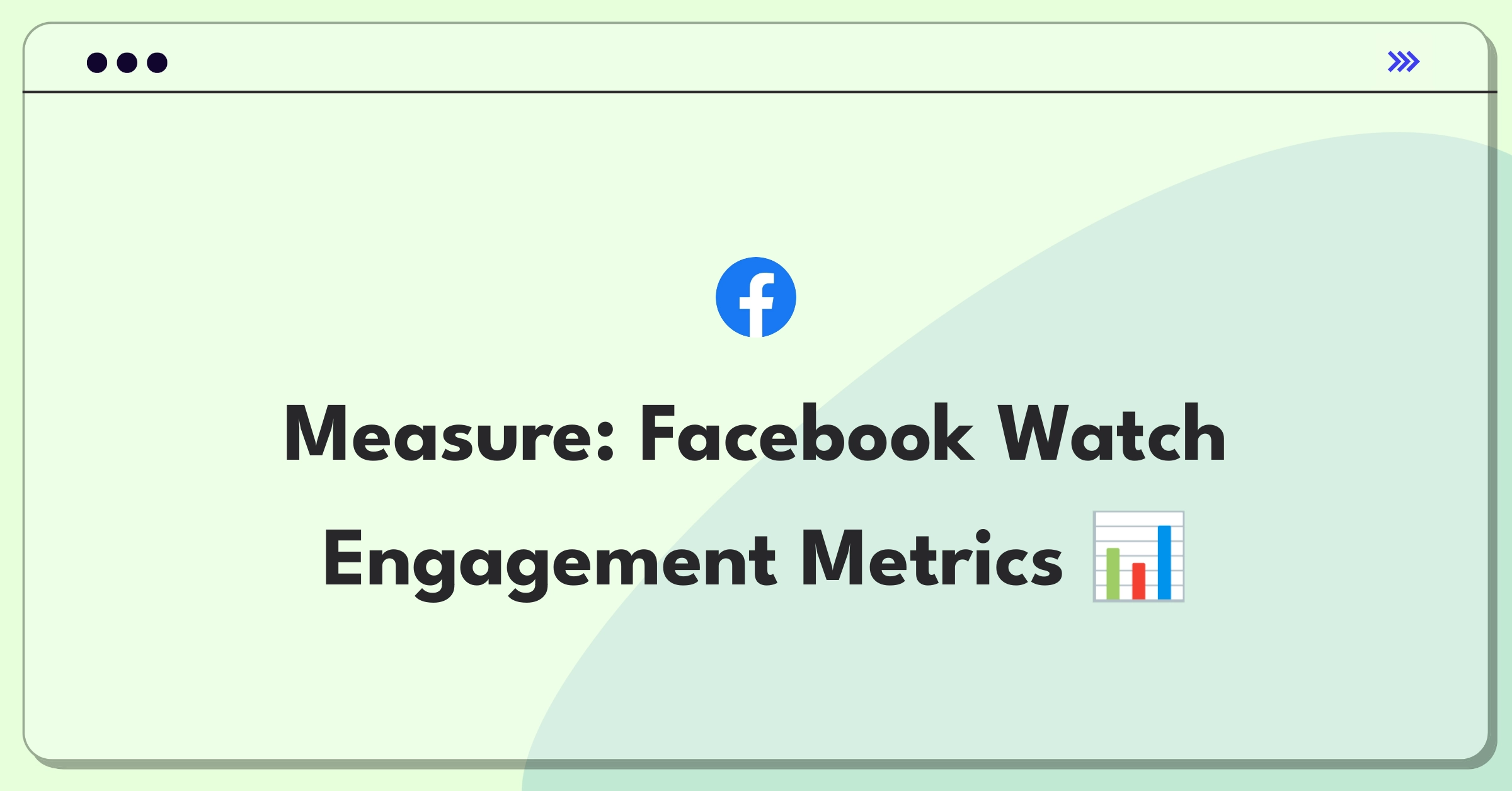 Product Management Analytics Question: Measuring success of Facebook Watch with engagement metrics