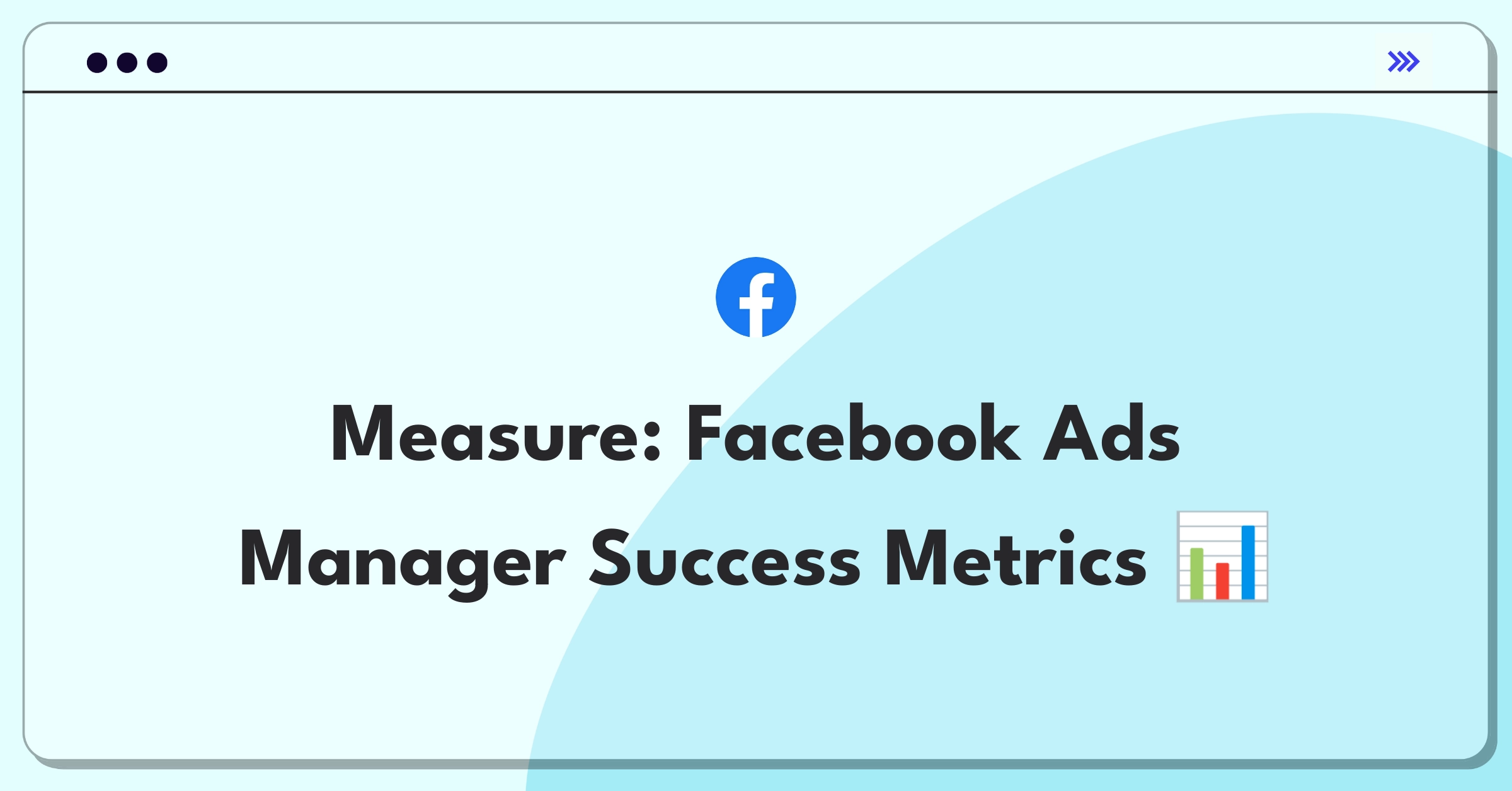 Product Management Analytics Question: Measuring success of Facebook Ads Manager with key performance indicators