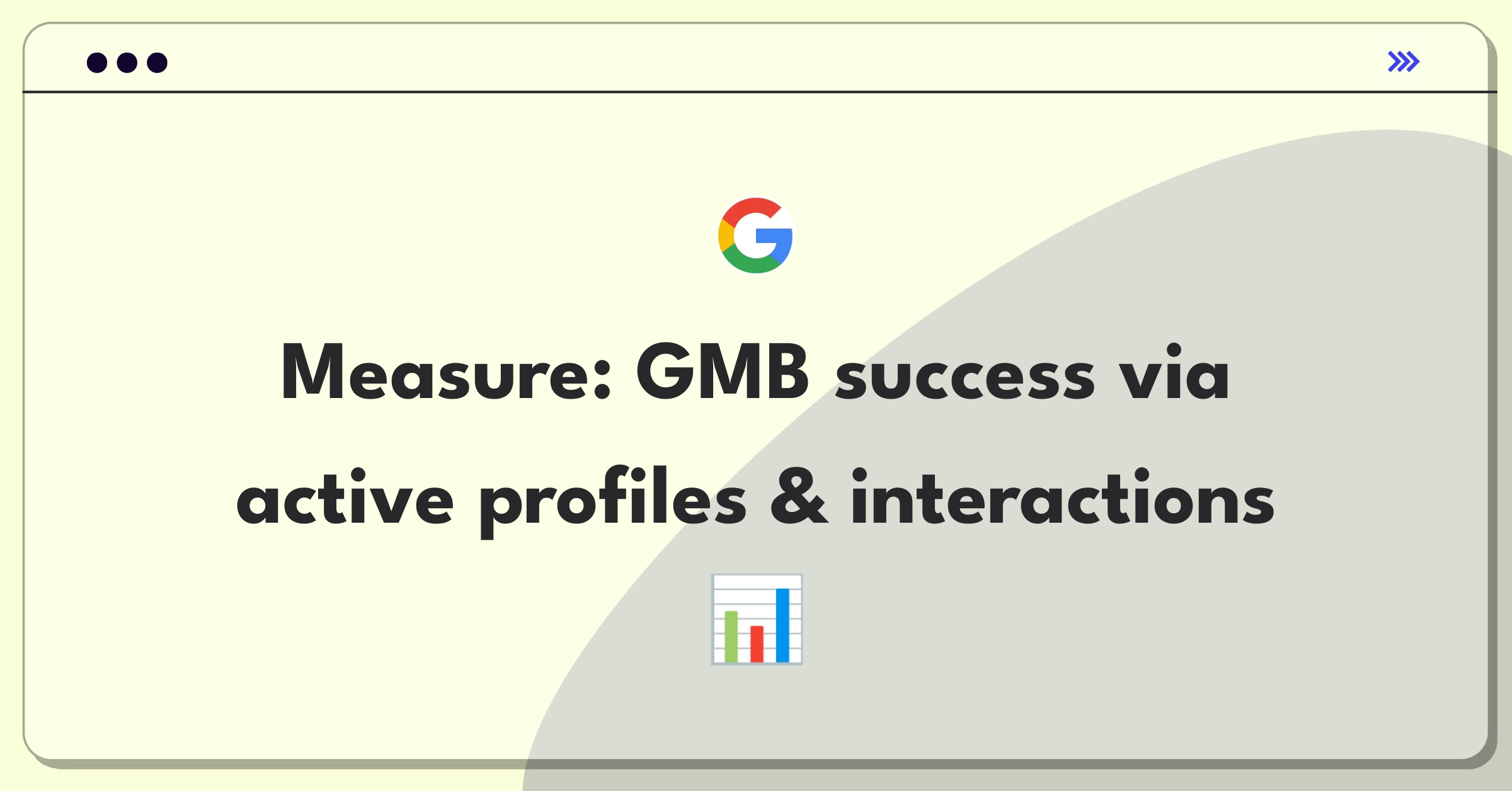 Product Management Analytics Question: Measuring Google My Business success with key metrics and stakeholder considerations