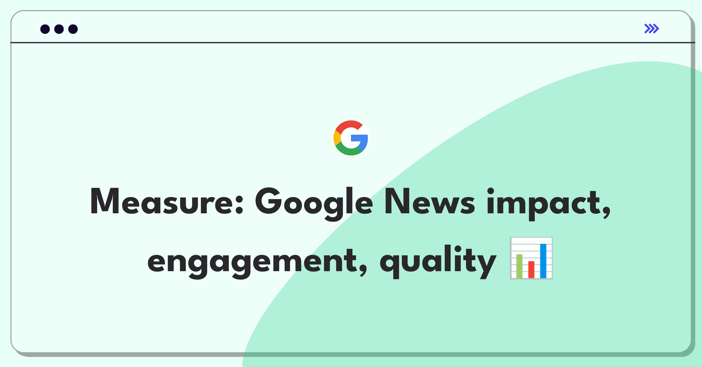 Product Management Analytics Question: Measuring success metrics for Google News platform