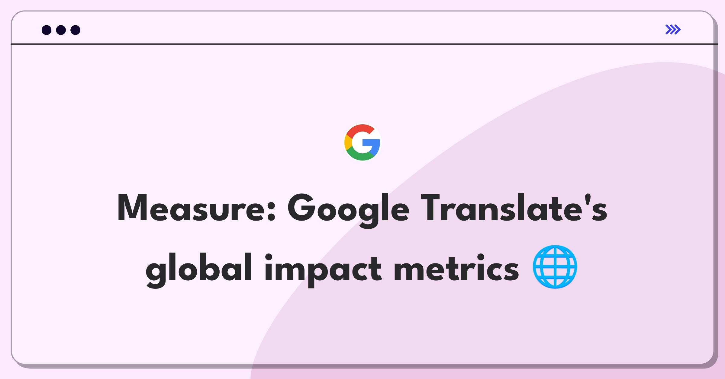 Product Management Analytics Question: Evaluating success metrics for Google Translate language tool