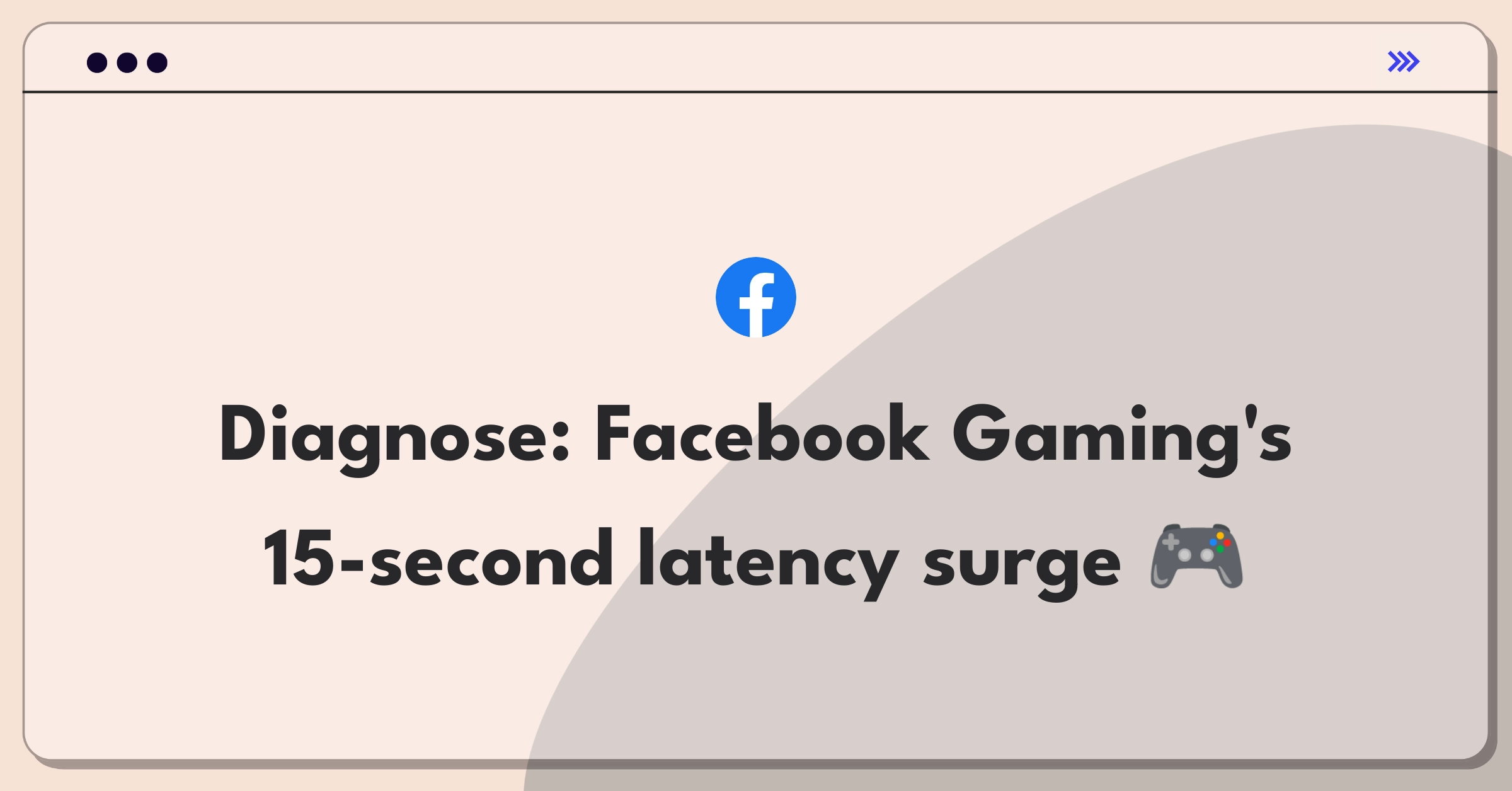 Product Management Root Cause Analysis Question: Investigating increased stream latency on Facebook Gaming platform