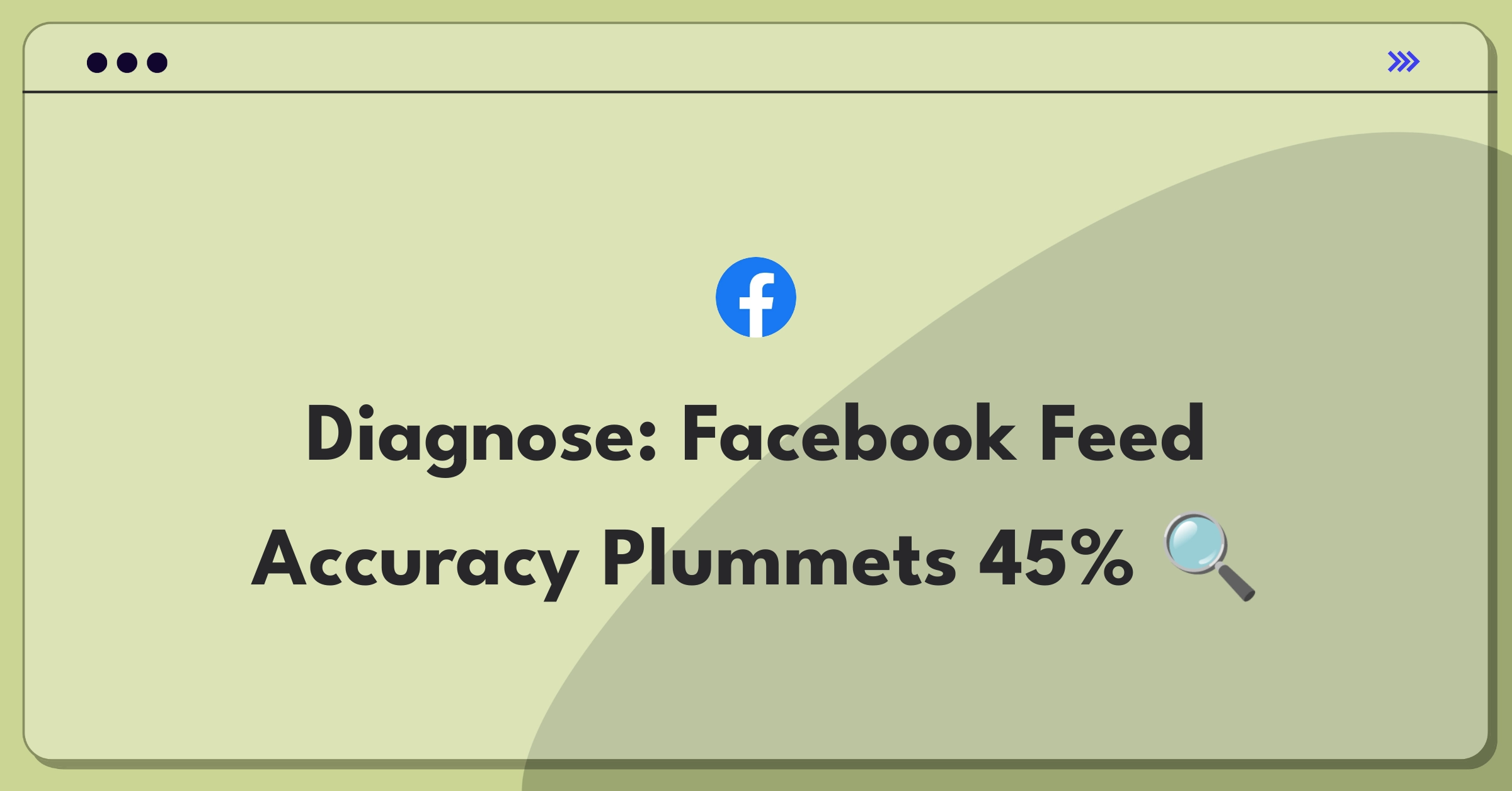 Product Management Root Cause Analysis Question: Investigating sudden drop in Facebook News Feed personalization accuracy