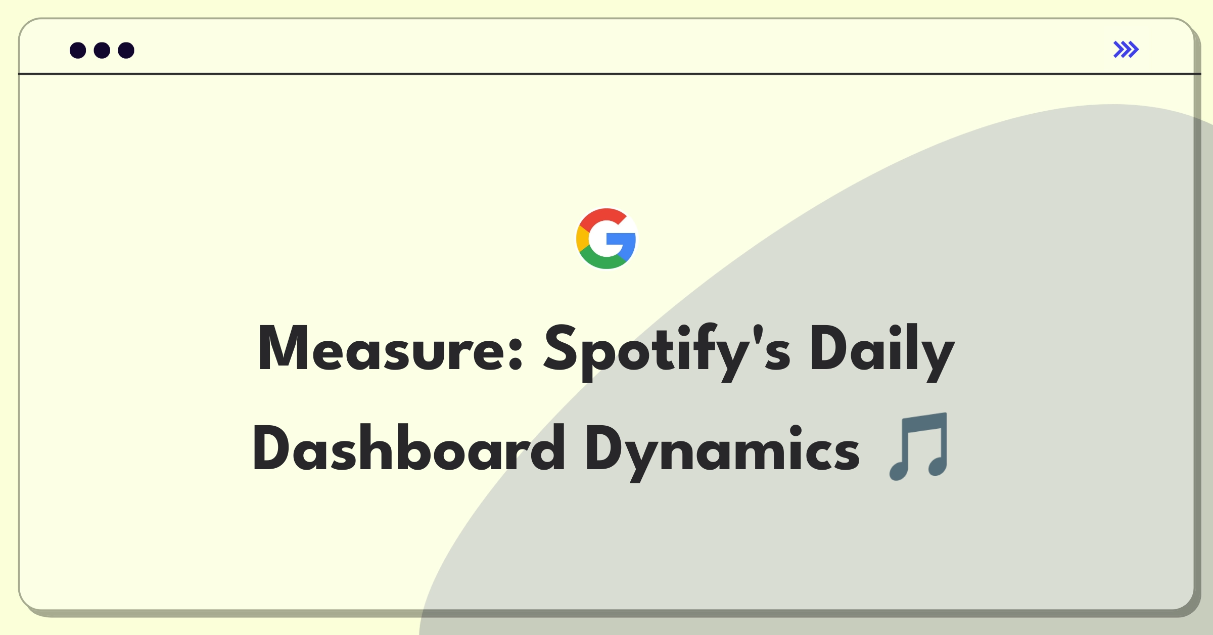 Product Management Analytics Question: Spotify dashboard metrics for product success measurement