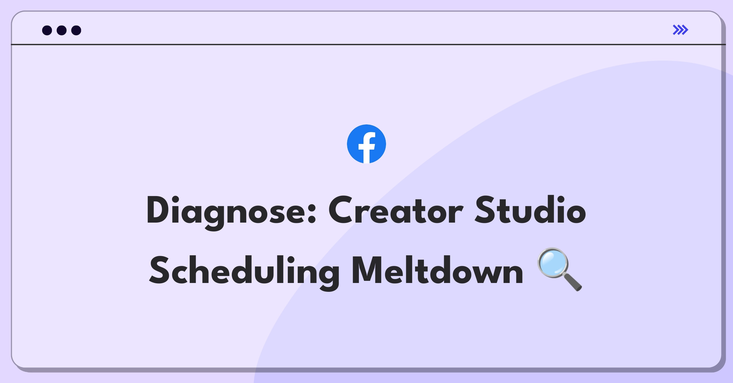 Product Management Root Cause Analysis Question: Instagram Creator Studio post scheduling failure investigation