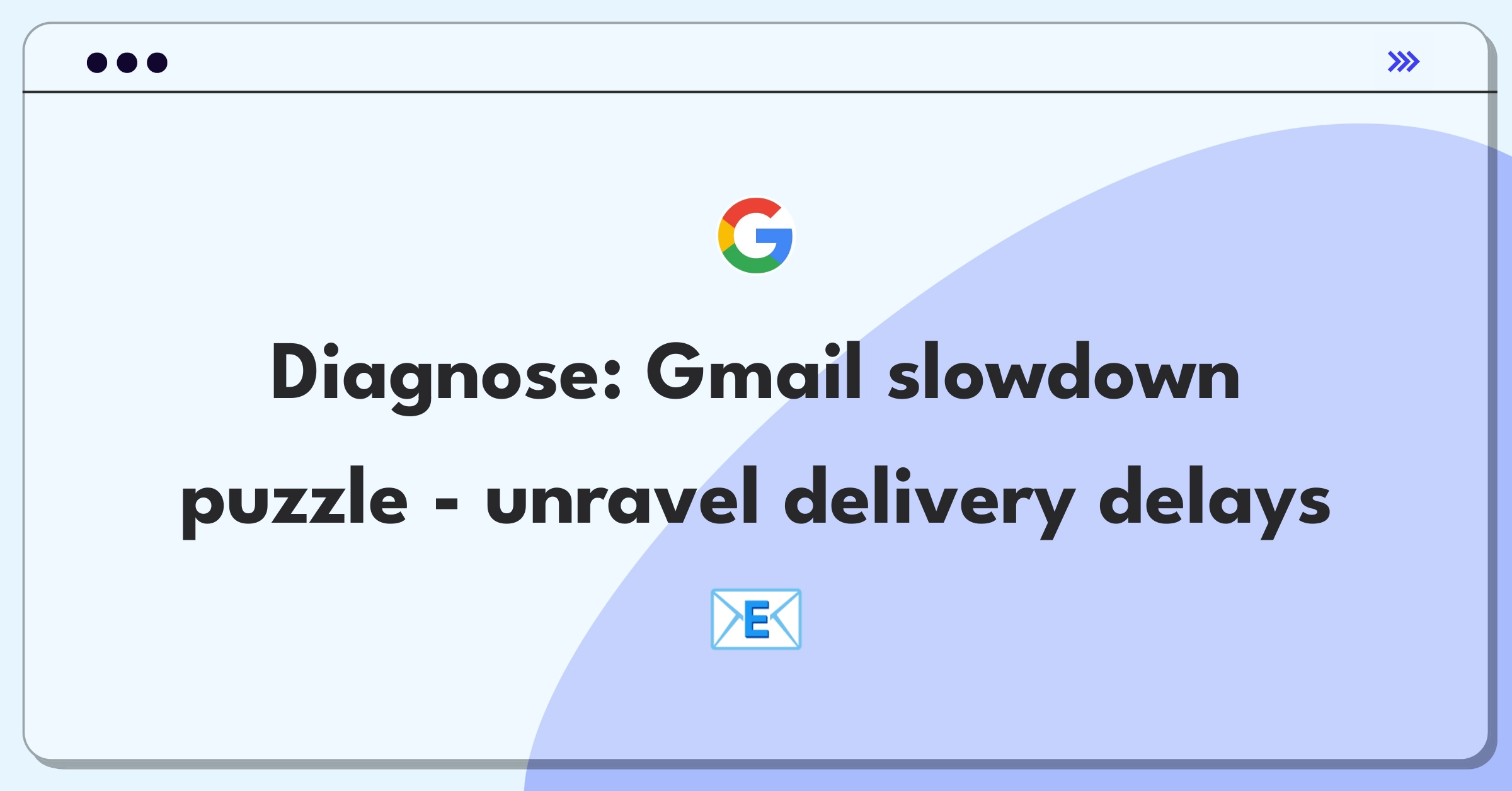 Product Management Root Cause Analysis Question: Investigating Gmail's delivery time increase for 30% of users