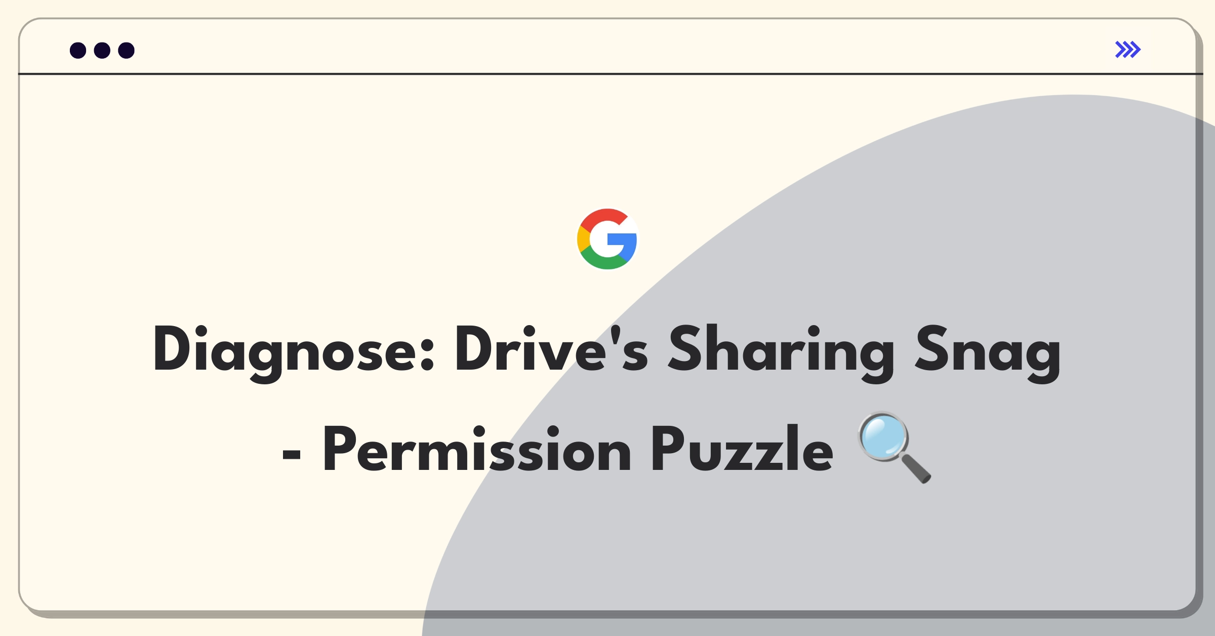 Product Management Root Cause Analysis Question: Investigating Google Drive sharing permissions failure for users