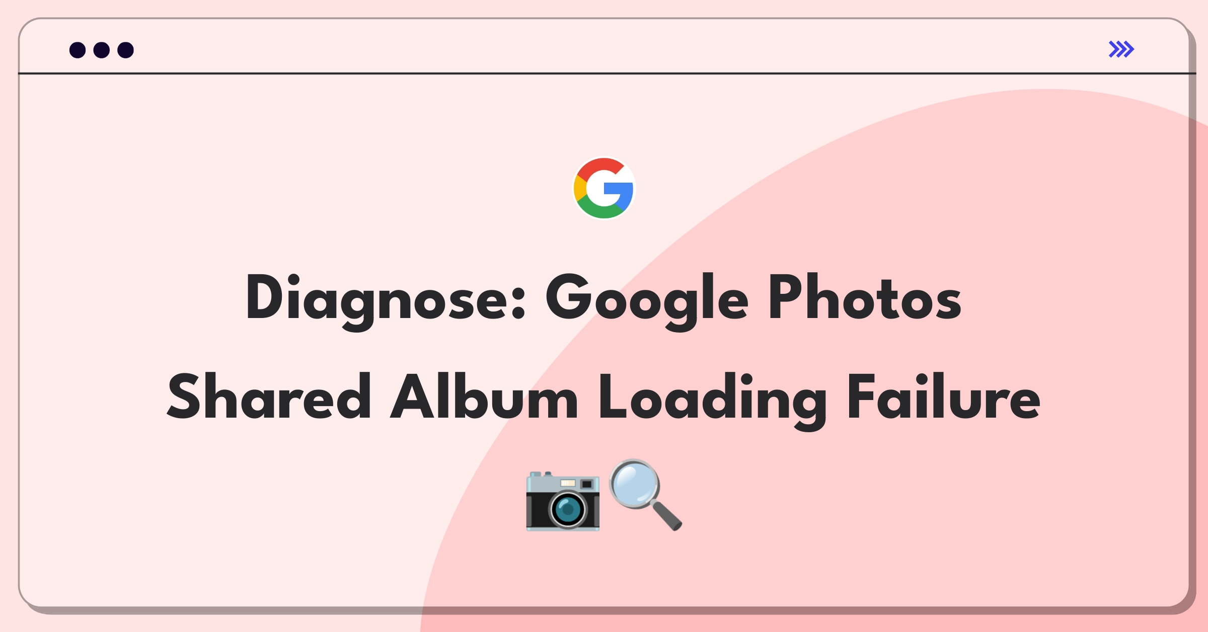 Product Management Root Cause Analysis Question: Investigating Google Photos shared album loading issues