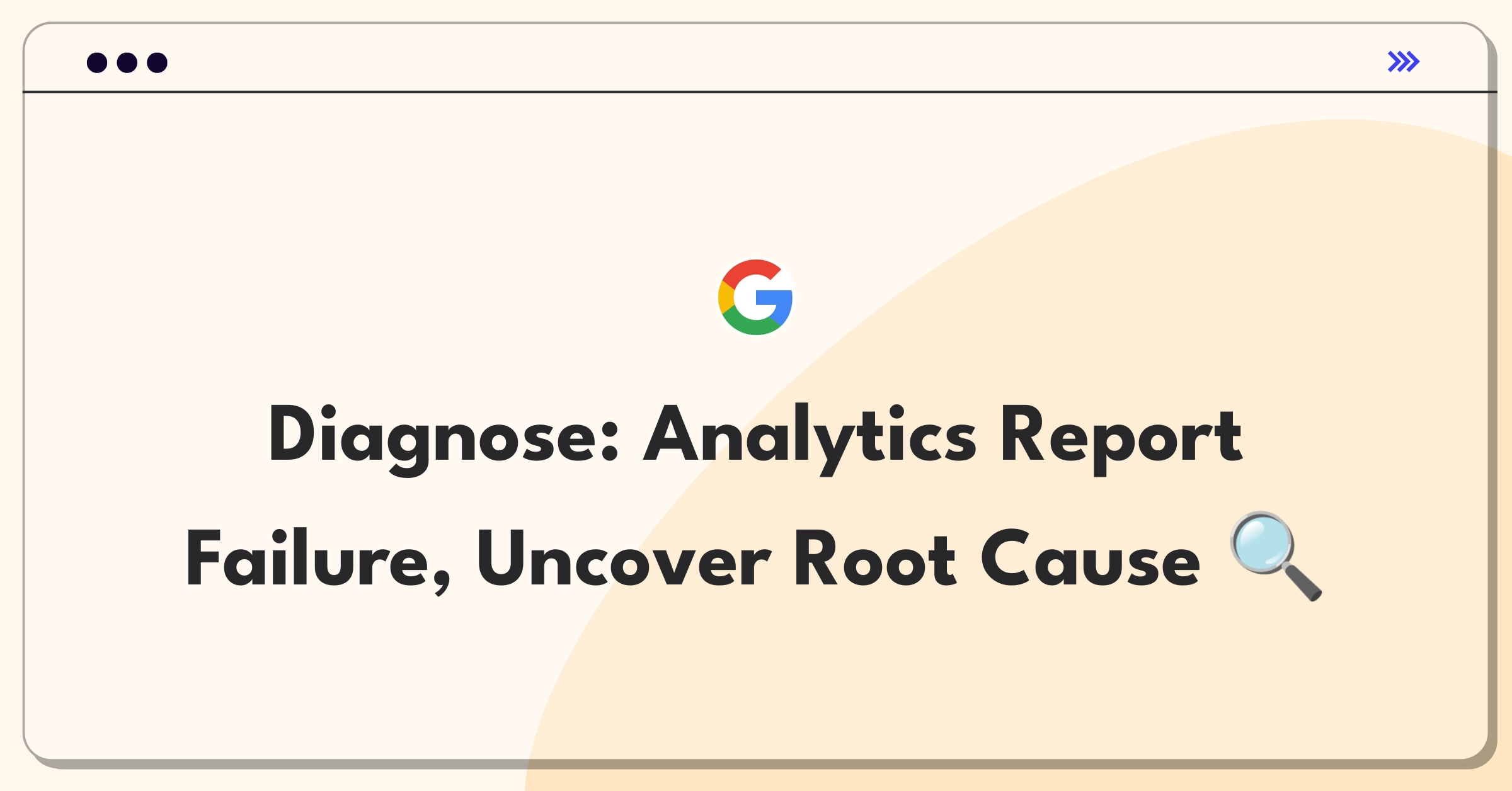 Product Management Root Cause Analysis Question: Investigating Google Analytics custom report generation failures