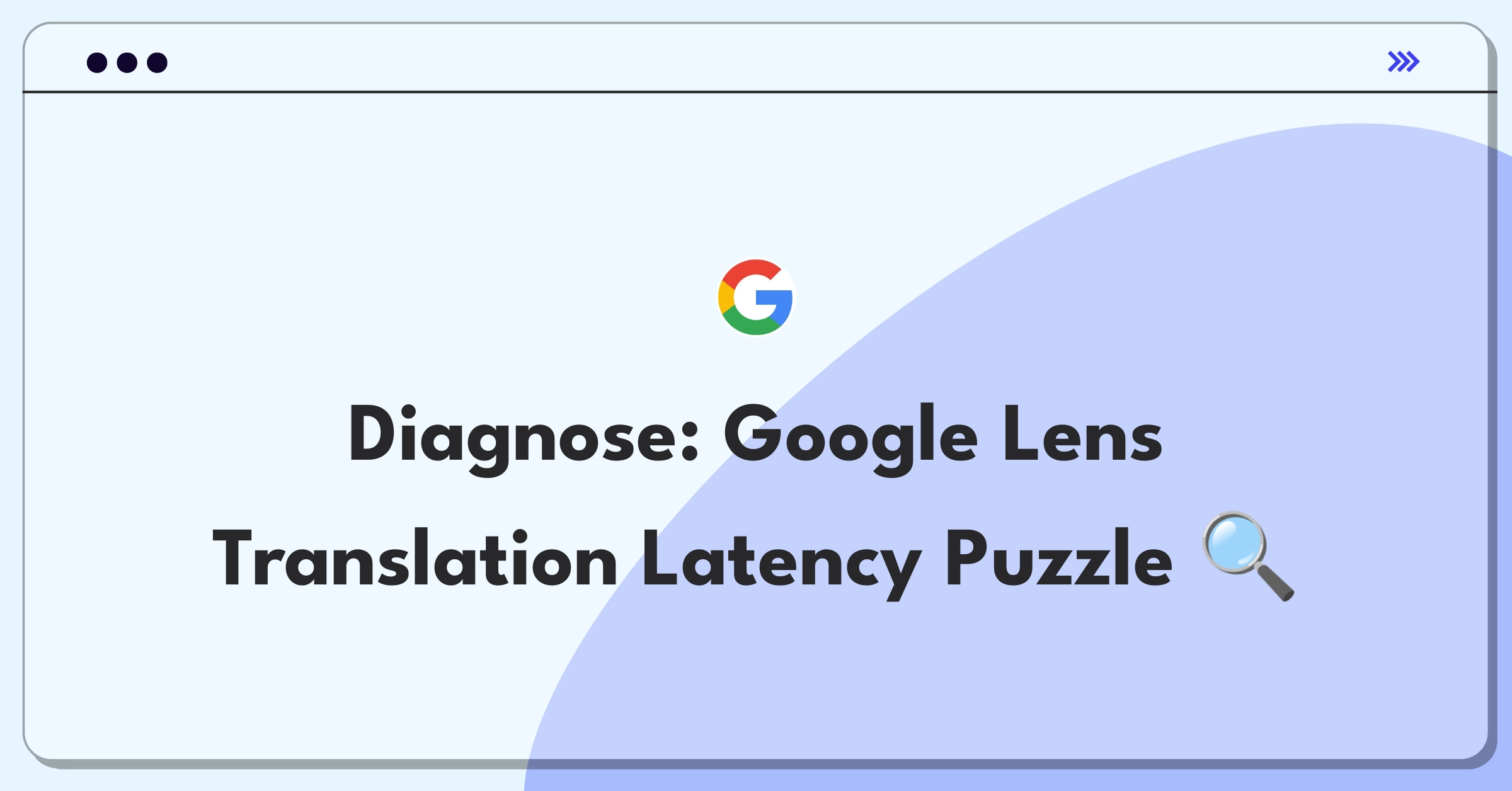 Product Management Root Cause Analysis Question: Investigating Google Lens real-time translation delay