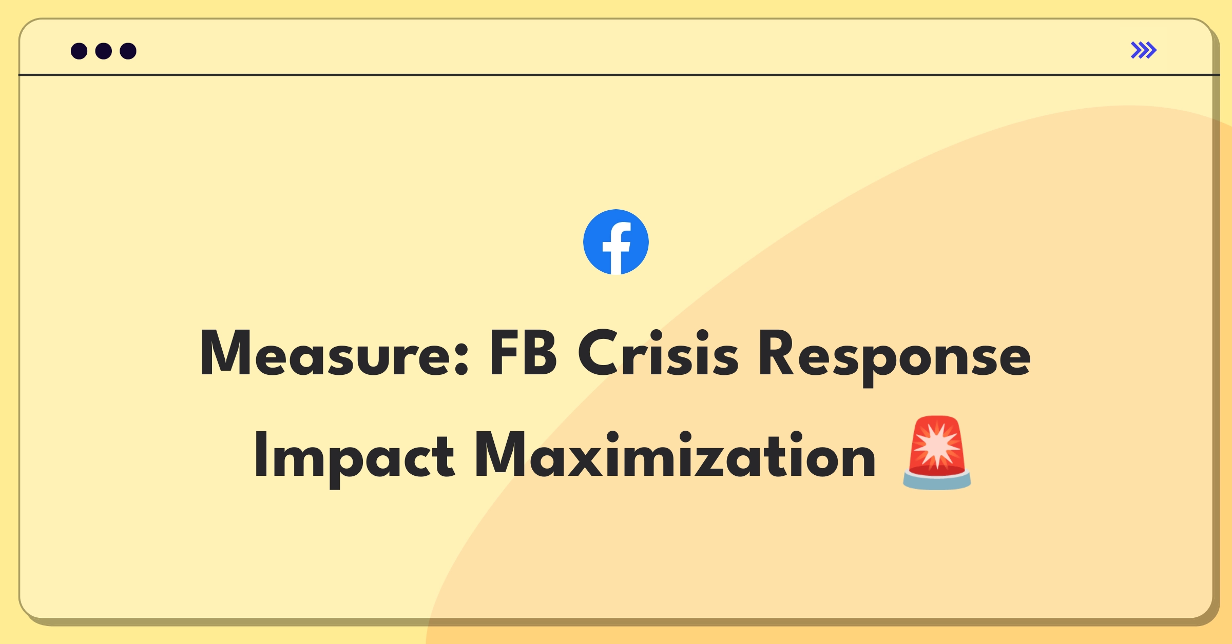 Product Management Metrics Question: Facebook Crisis Response feature goal-setting and success measurement