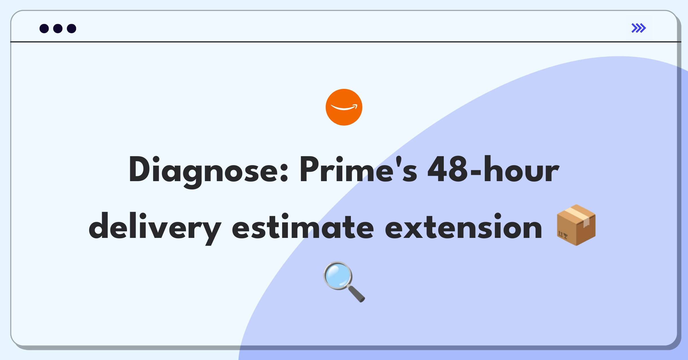 Product Management Root Cause Analysis Question: Amazon Prime delivery estimate extension investigation