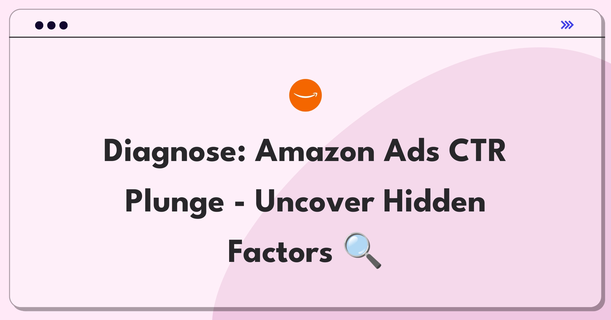 Product Management Root Cause Analysis Question: Investigating sudden drop in Amazon Ads click-through rate