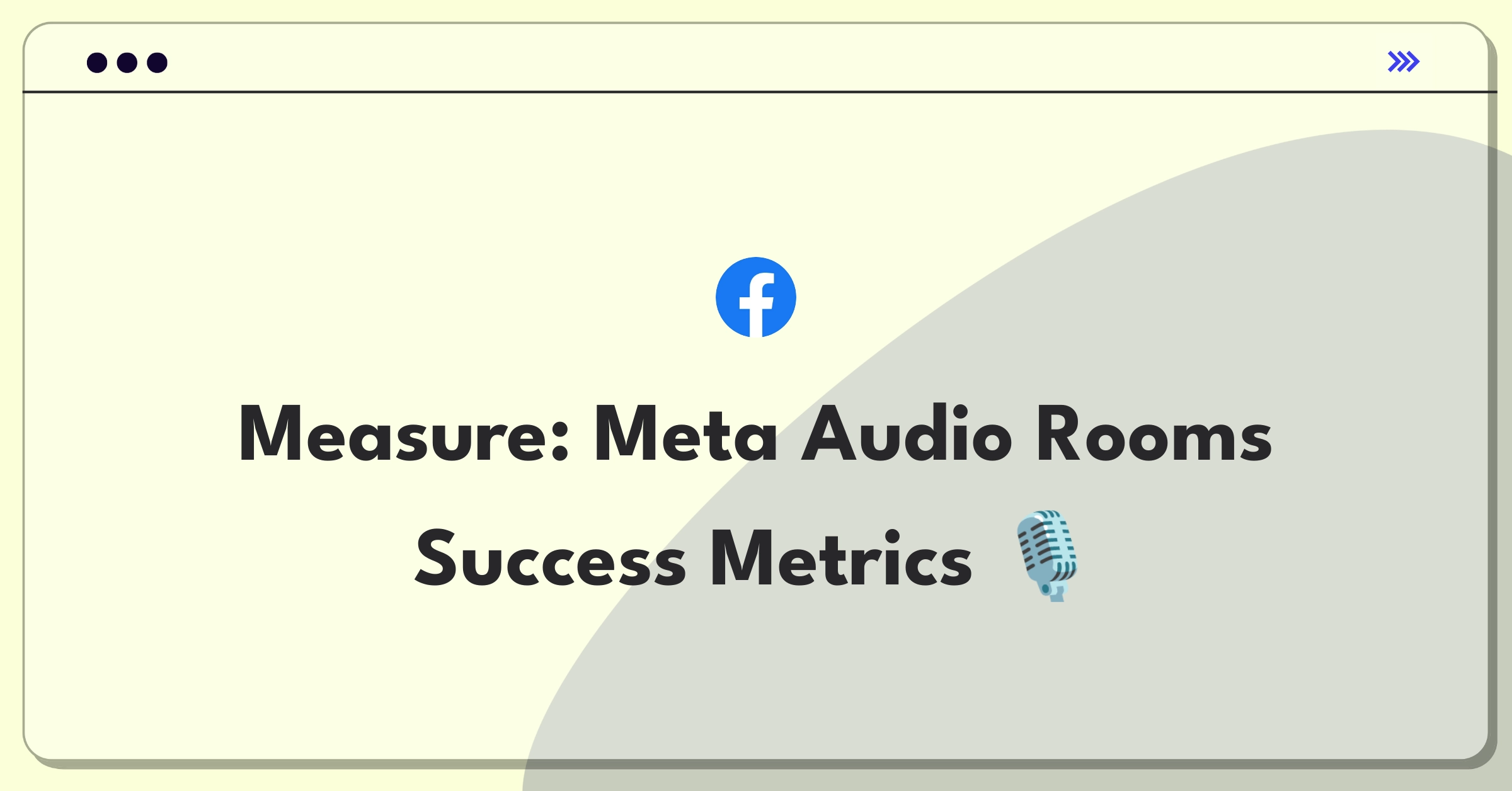 Product Management Success Metrics Question: Setting goals for Meta's new Audio Rooms product