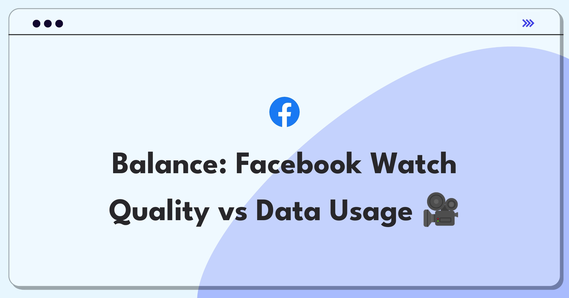 Product Management Trade-Off Question: Facebook Watch video quality versus data usage decision