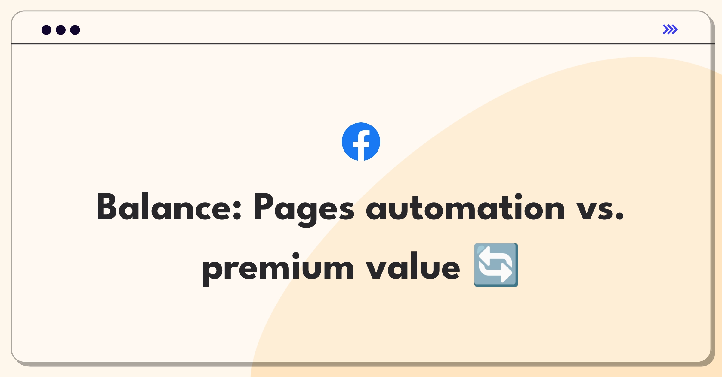 Product Management Trade-Off Question: Facebook Pages automated posting tools accessibility versus premium feature value