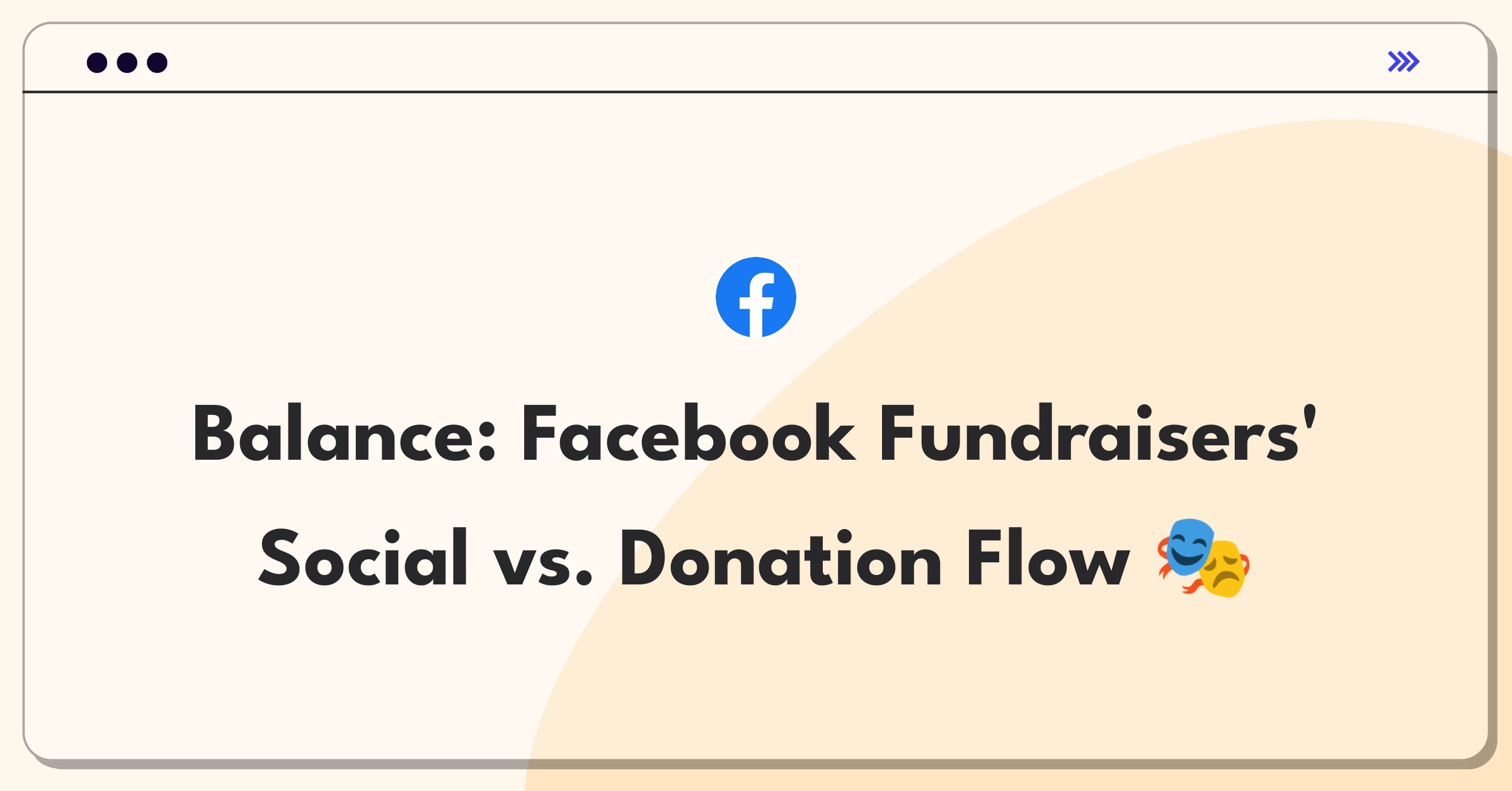 Product Management Trade-Off Question: Facebook Fundraisers social features versus donation flow optimization