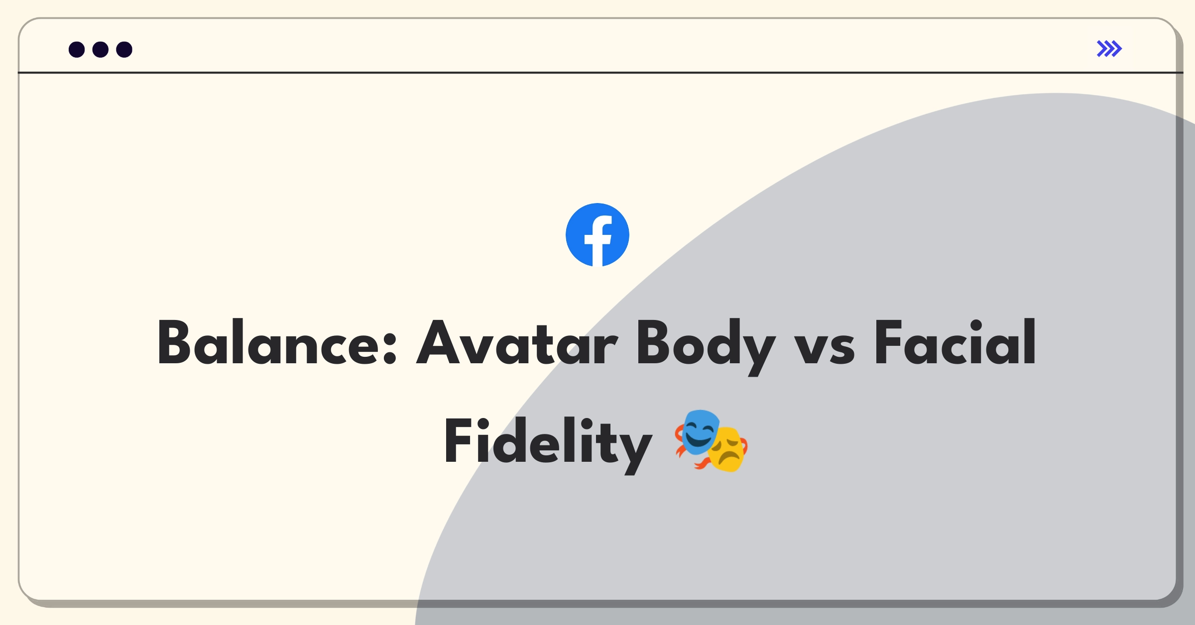 Product Management Trade-Off Question: Facebook avatar full-body vs detailed facial features decision