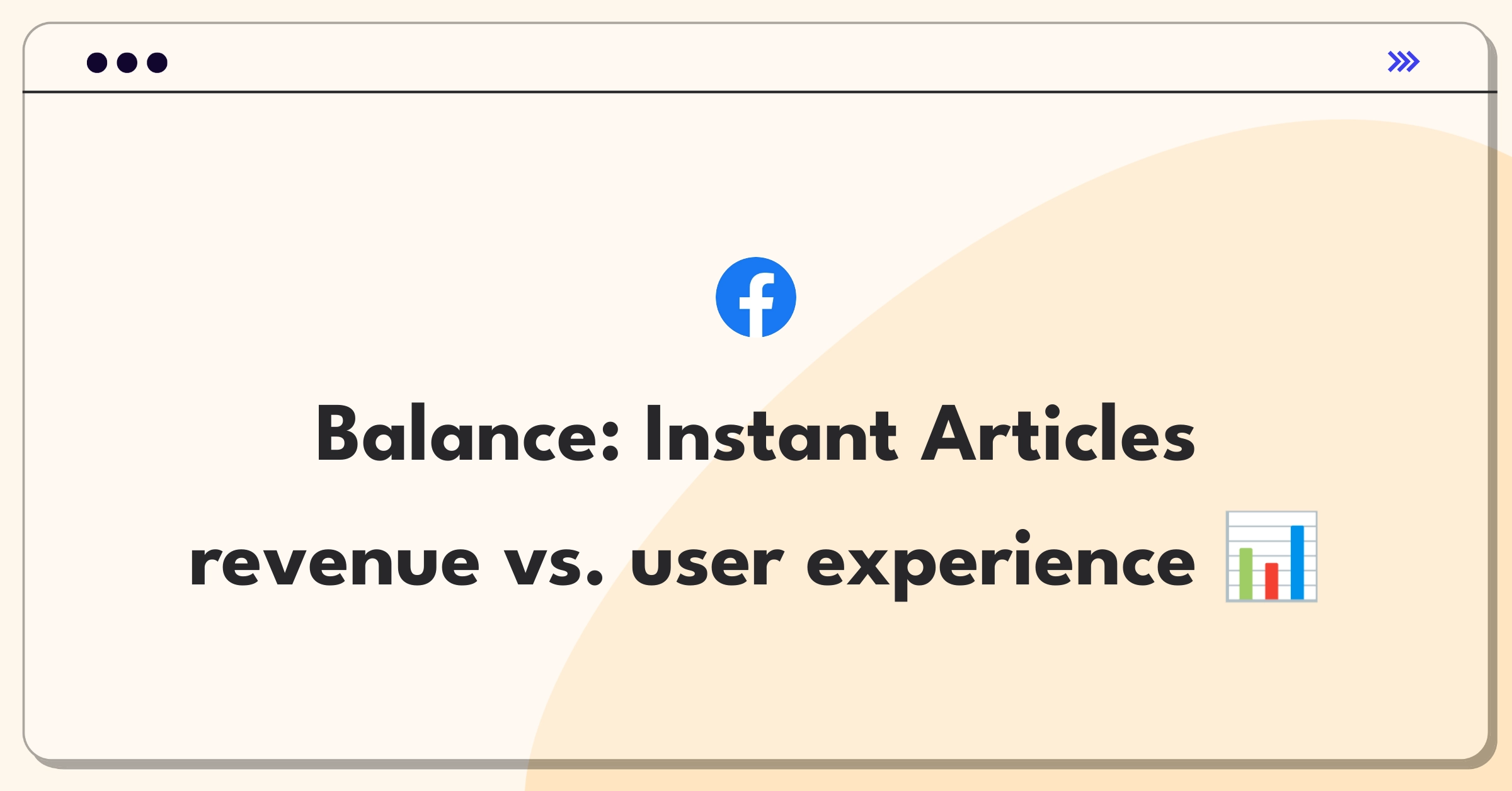 Product Management Trade-Off Question: Balancing monetization options for Facebook Instant Articles