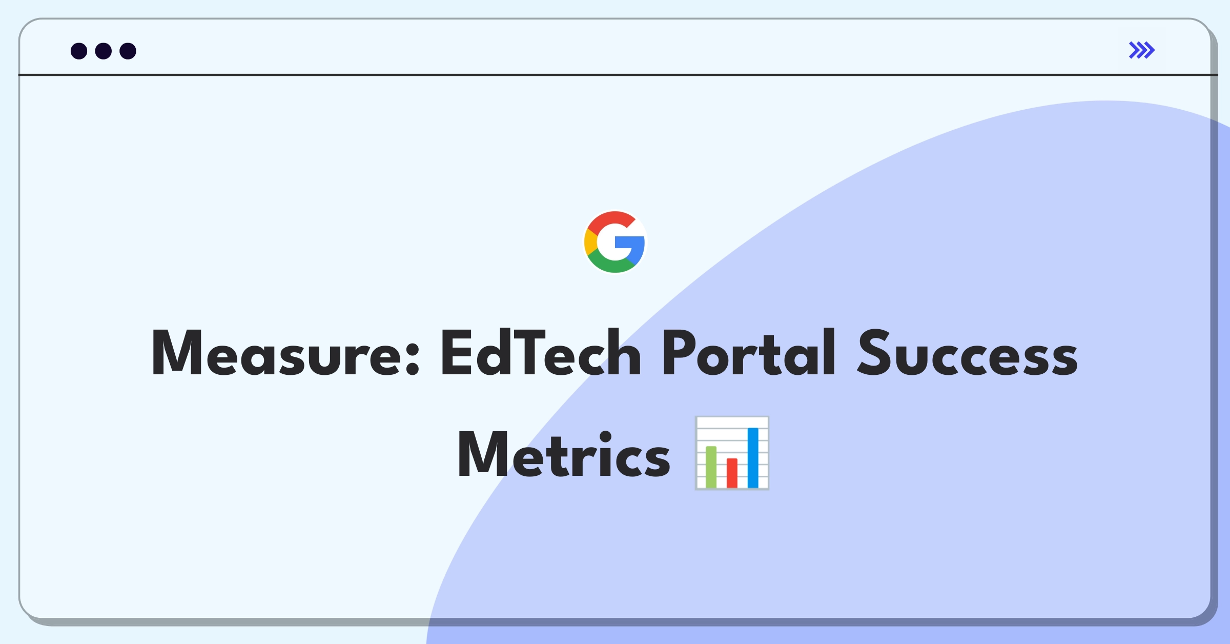 Product Management Success Metrics Question: Tracking key performance indicators for an education portal launch