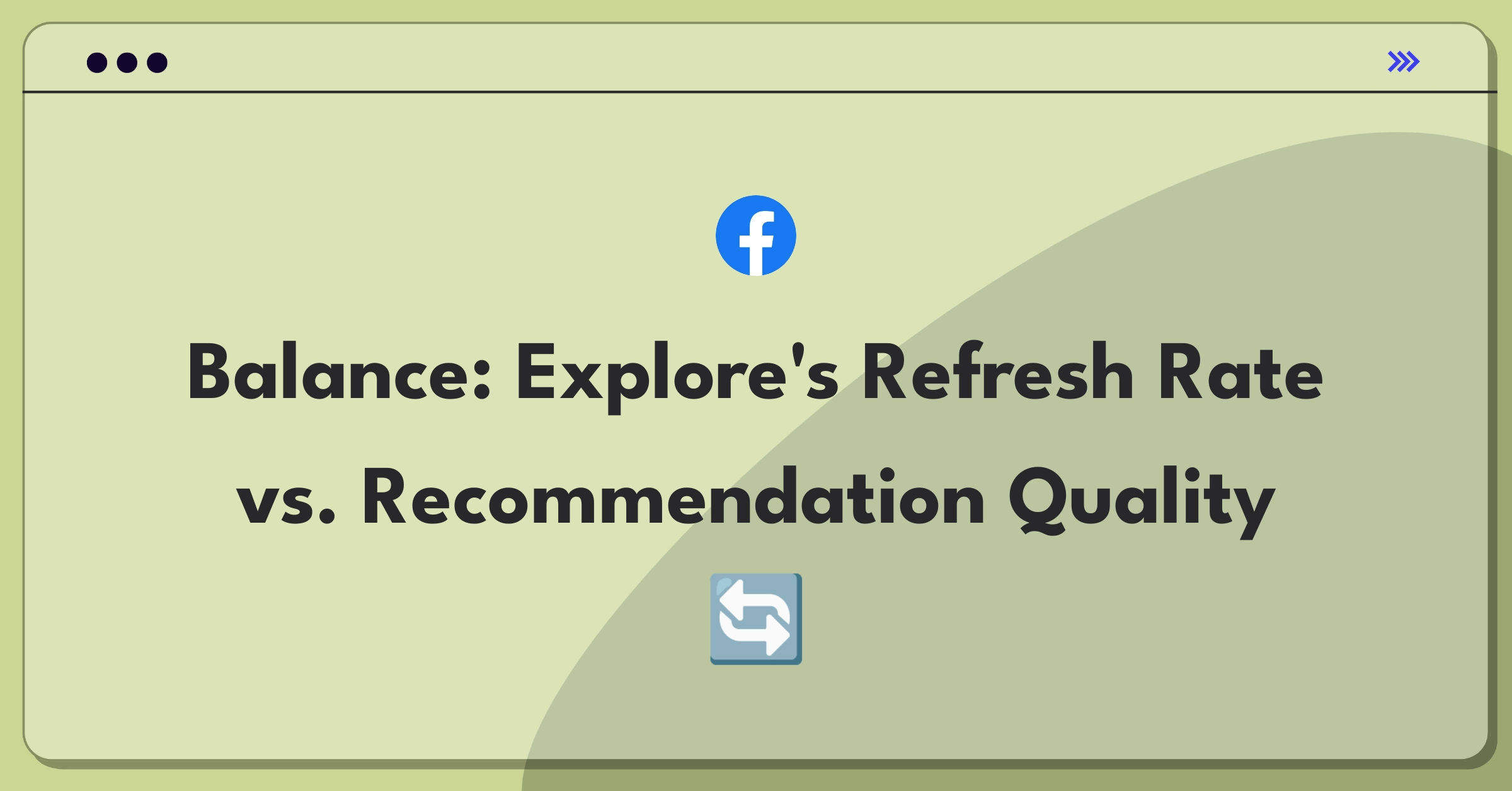 Product Management Trade-Off Question: Instagram Explore content refresh frequency versus recommendation quality optimization