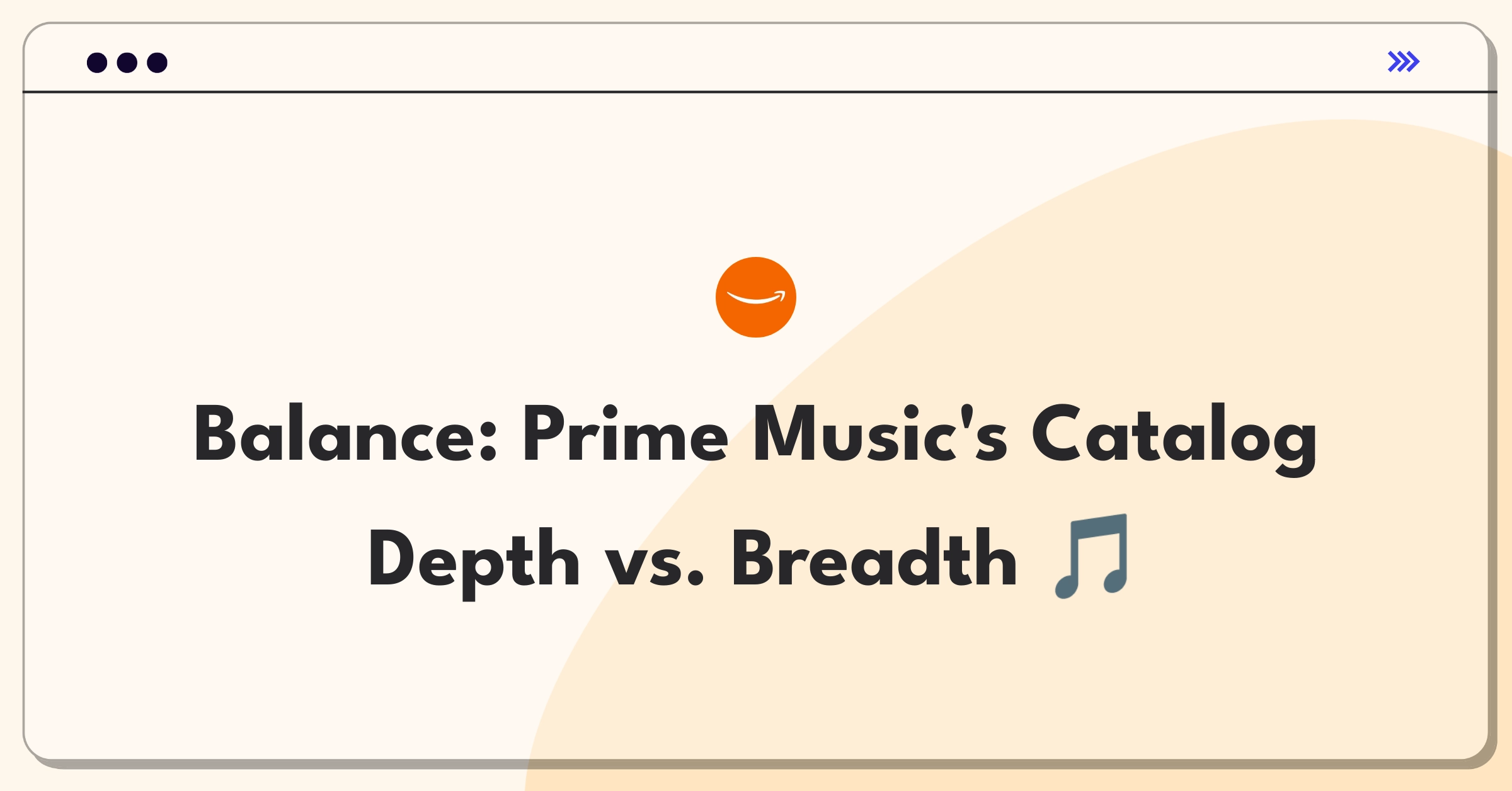 Product Management Trade-off Question: Amazon Prime Music library expansion versus quality improvement decision