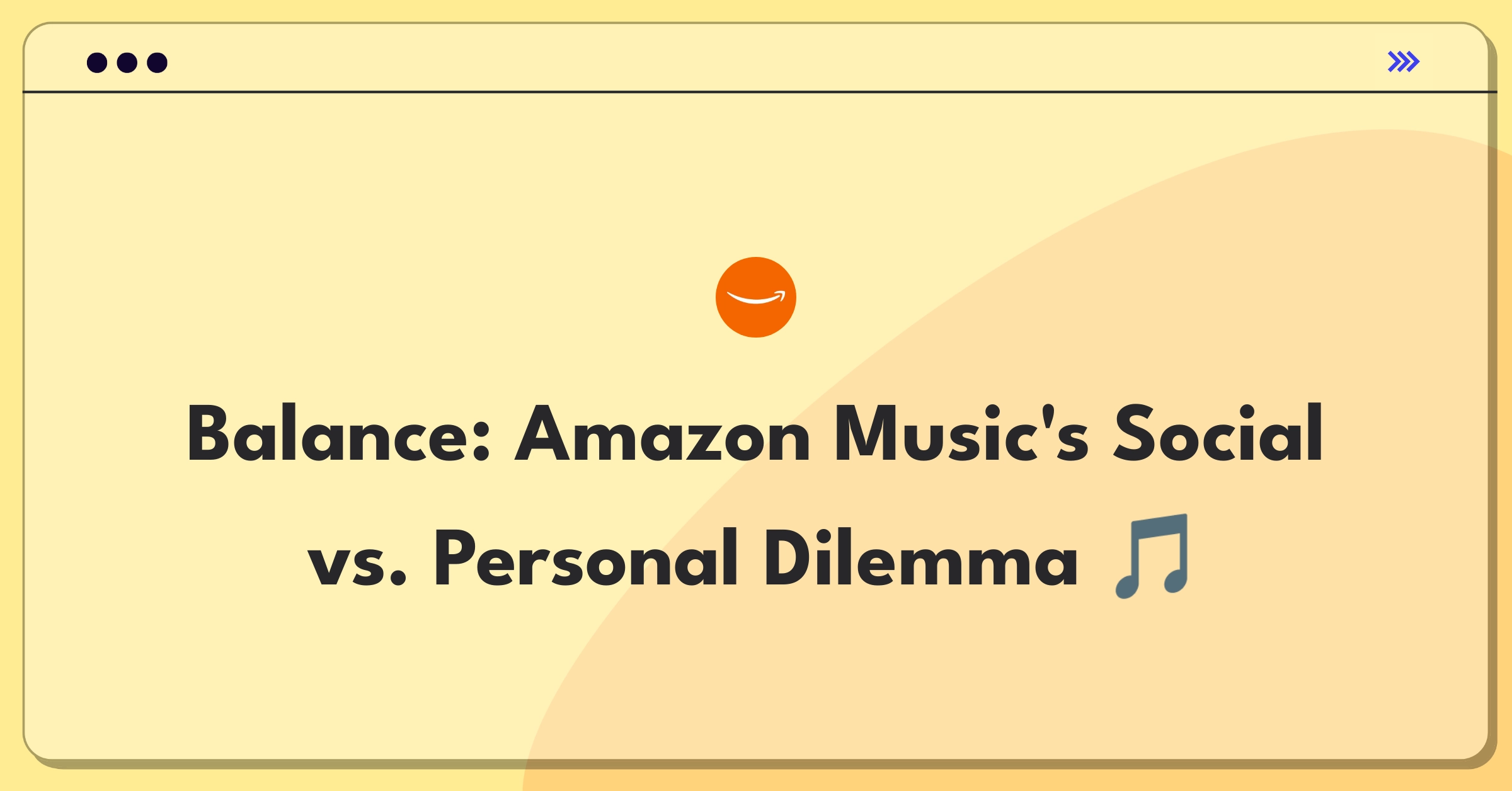 Product Management Trade-Off Question: Balancing social features and personal listening experience in Amazon Music