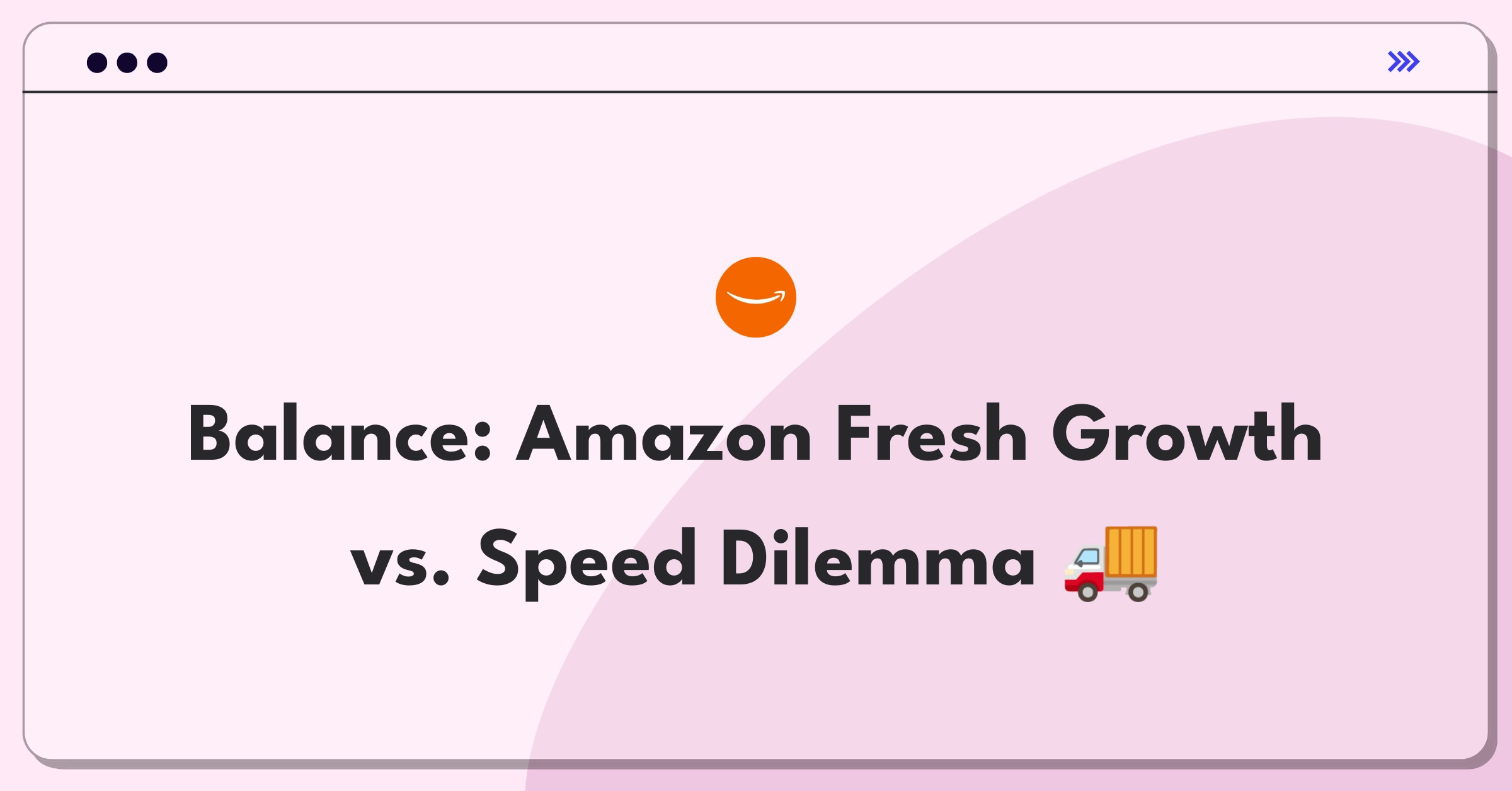 Product Management Trade-off Question: Amazon Fresh delivery area expansion versus faster delivery times