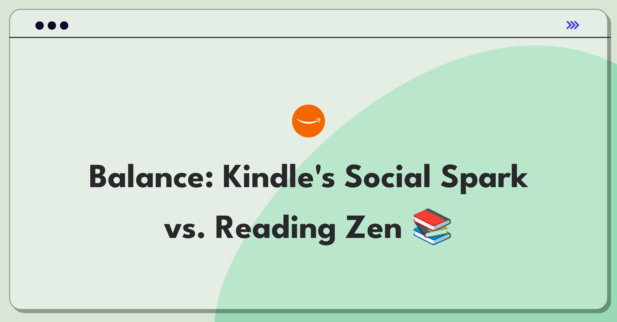 Product Management Trade-Off Question: Balancing Kindle's social features with simplicity for optimal user experience