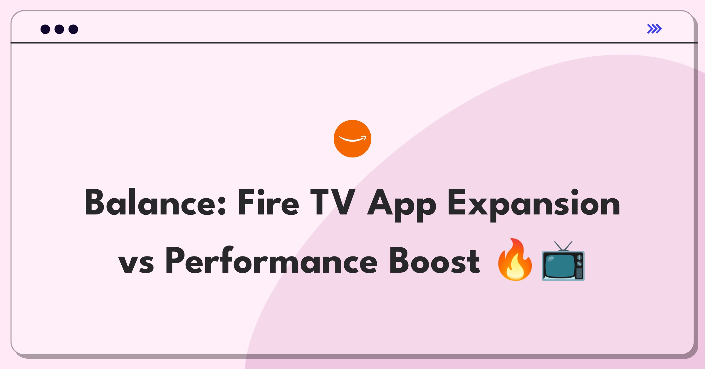 Product Management Trade-off Question: Amazon Fire TV balancing app support and performance optimization