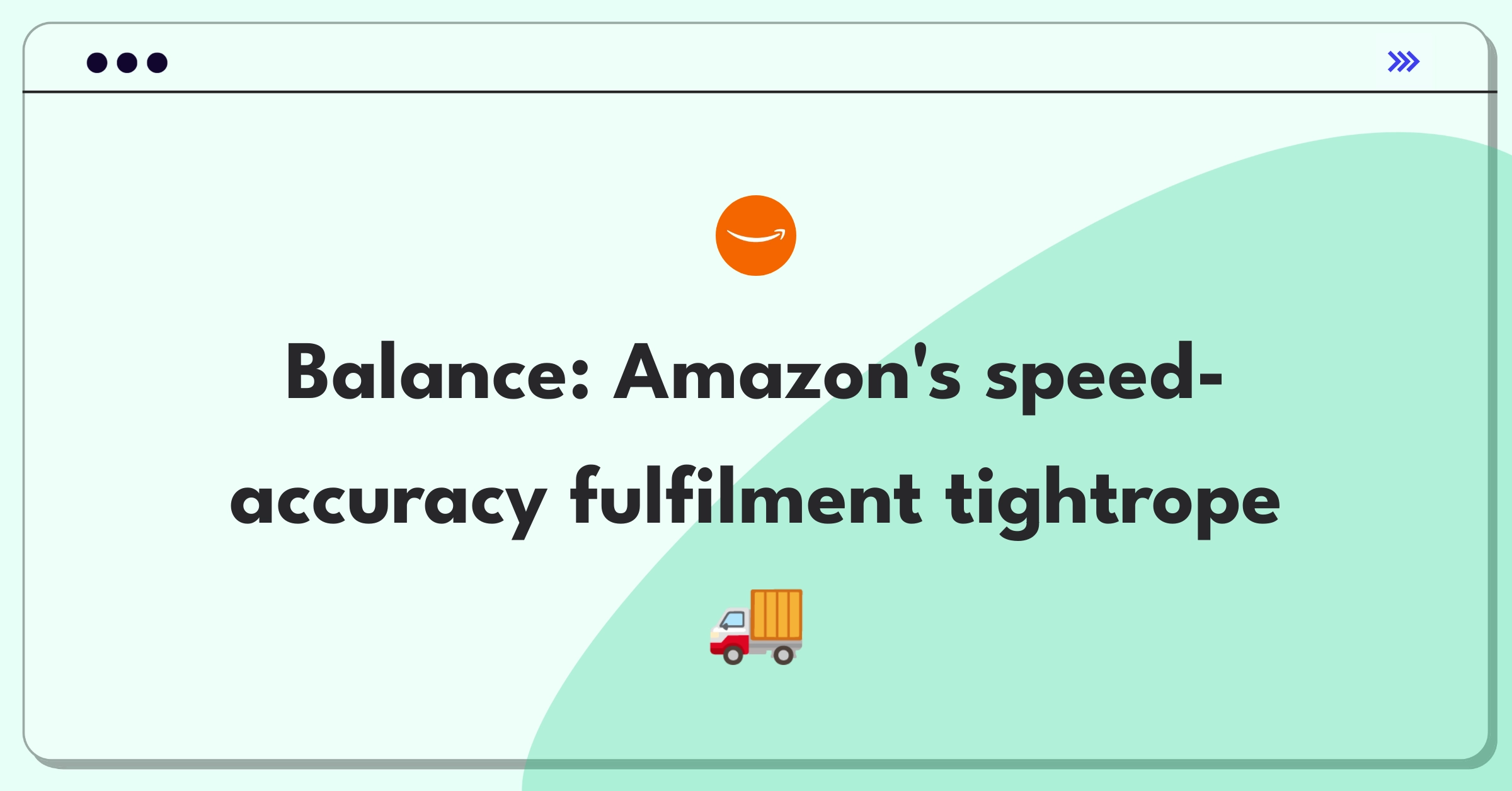 Product Management Trade-off Question: Amazon fulfillment speed versus accuracy decision framework