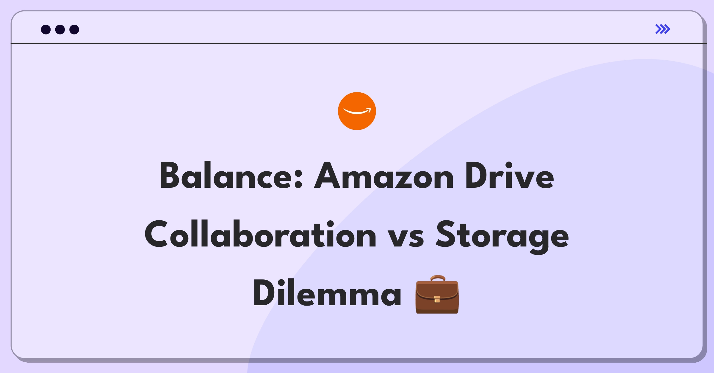 Product Management Tradeoff Question: Amazon Drive collaboration features versus individual storage improvements