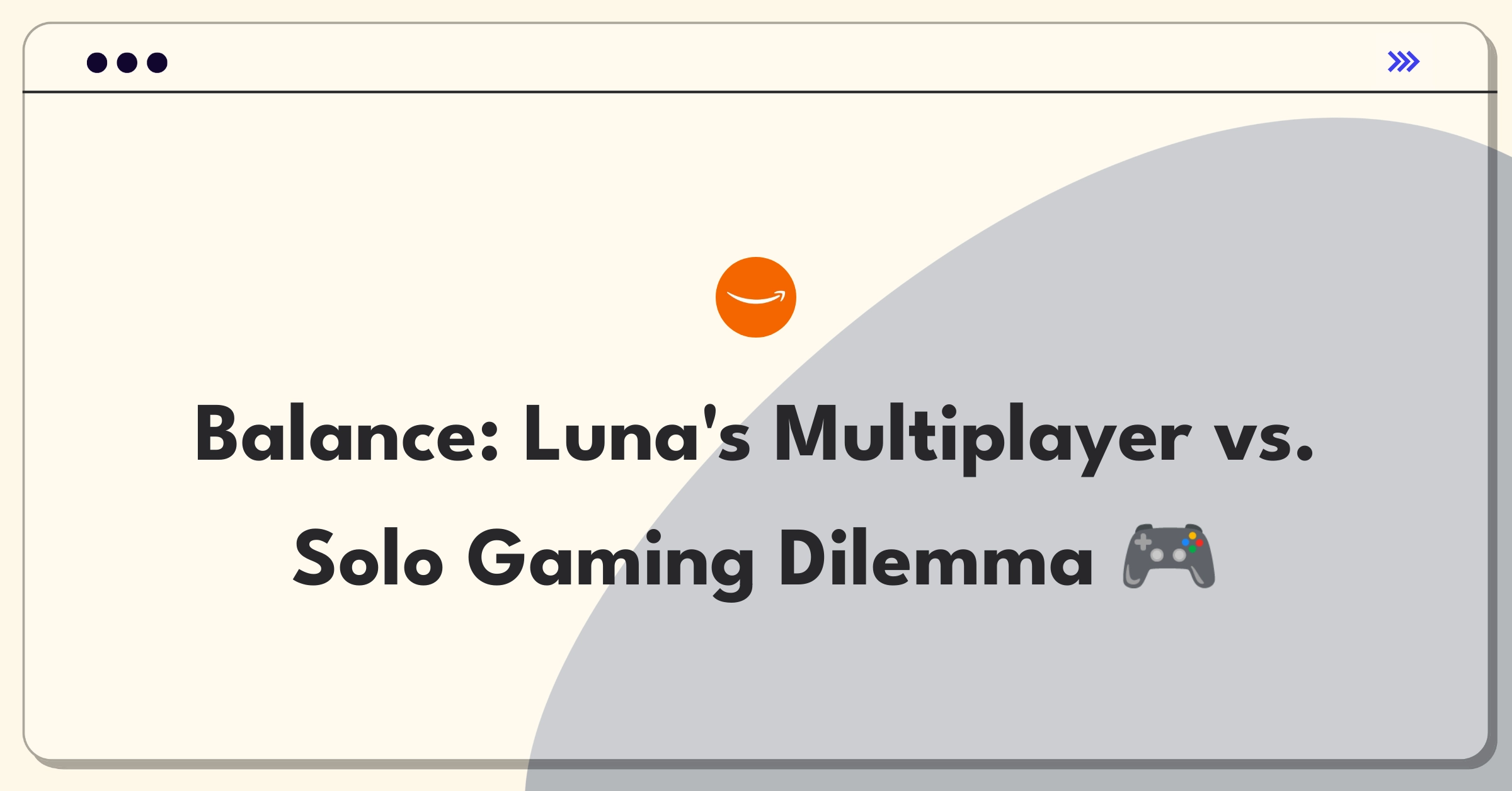 Product Management Trade-off Question: Balancing multiplayer and single-player features for Amazon Luna cloud gaming platform