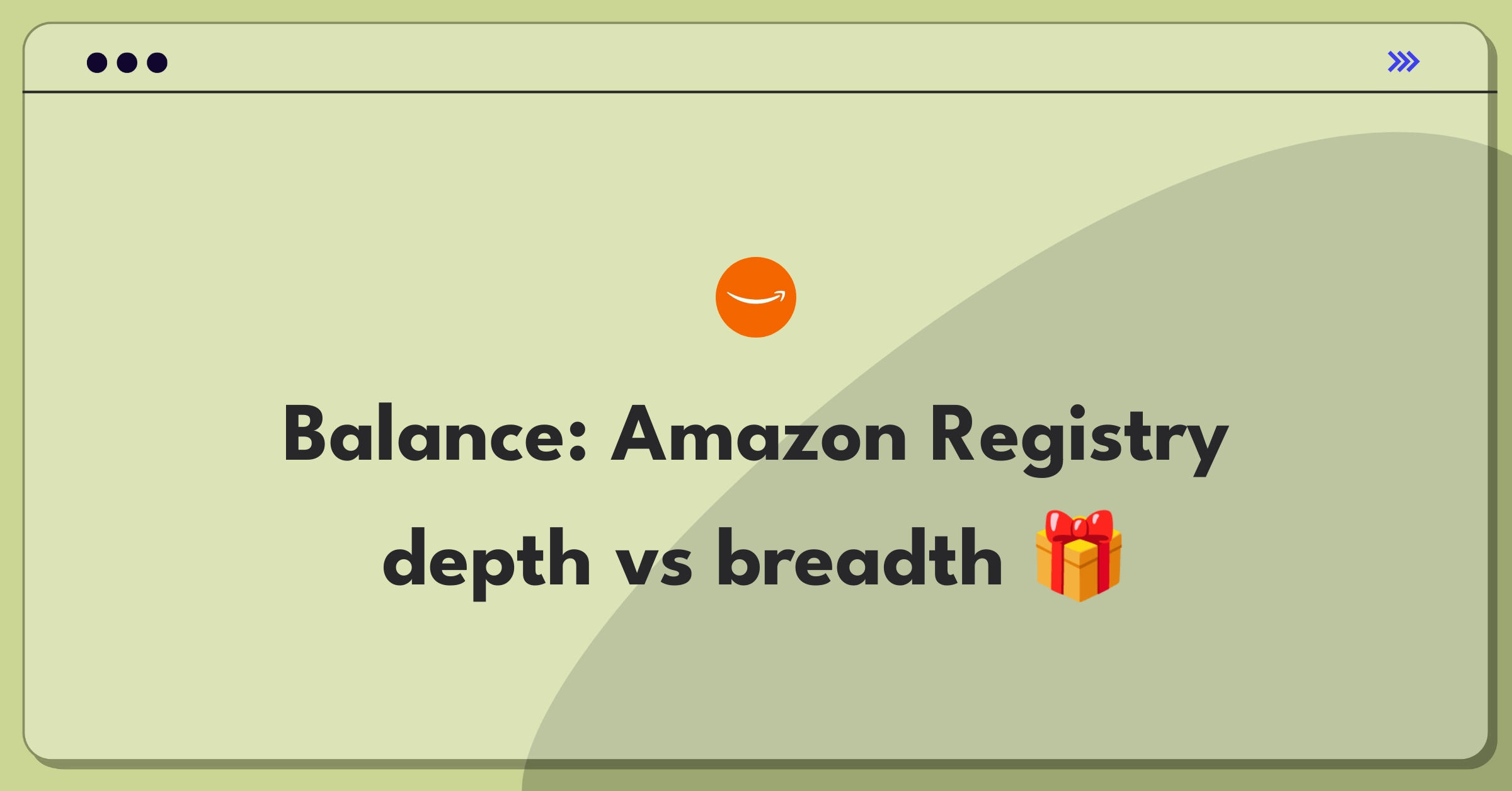 Product Management Trade-off Question: Amazon Registry event types expansion versus focus on core offerings