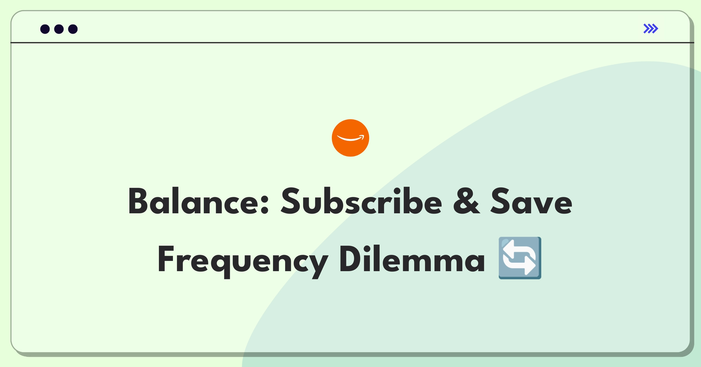 Product Management Trade-off Question: Amazon Subscribe & Save frequency options balancing act