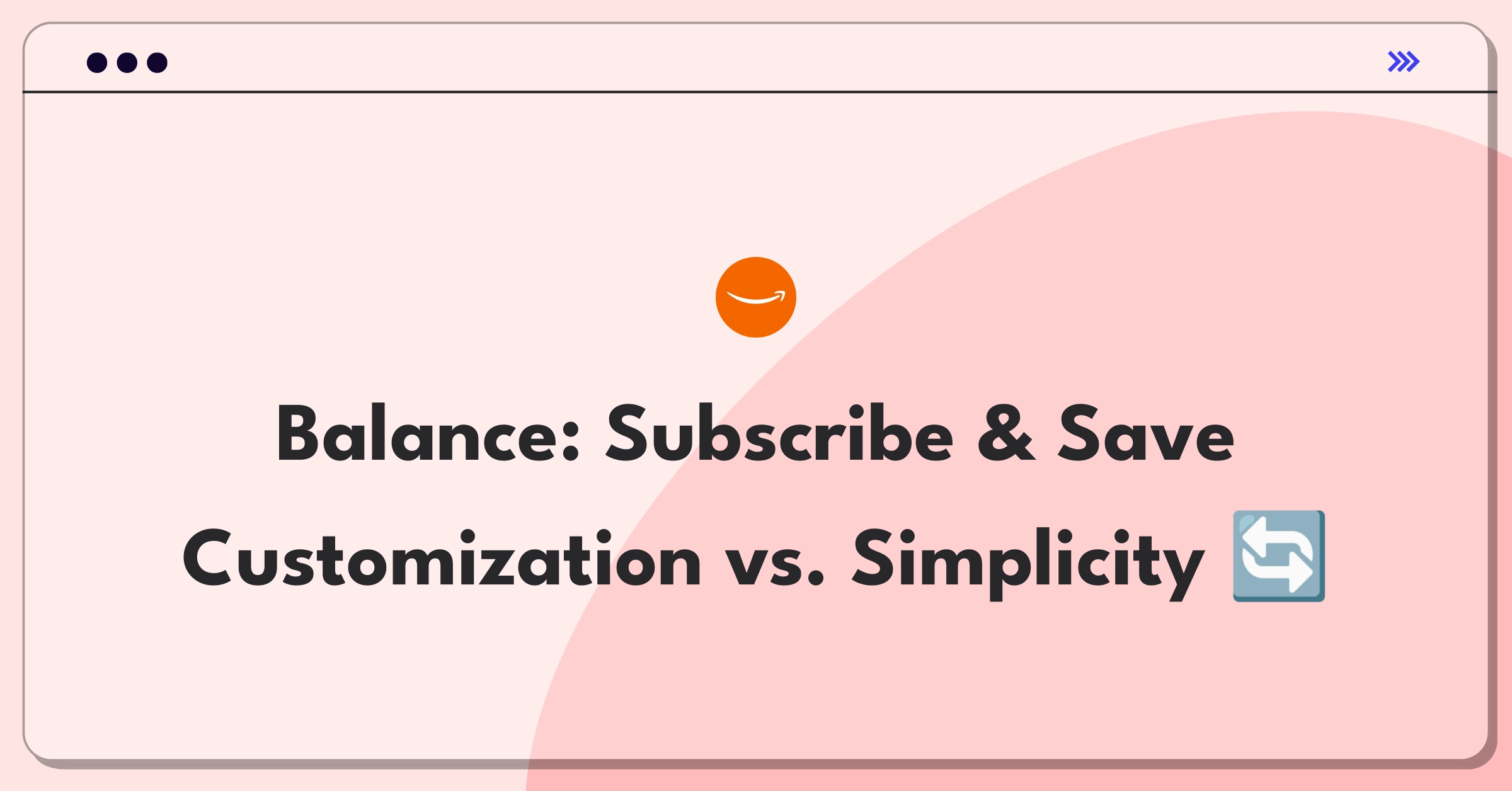 Product Management Trade-off Question: Amazon Subscribe & Save customization options balancing act