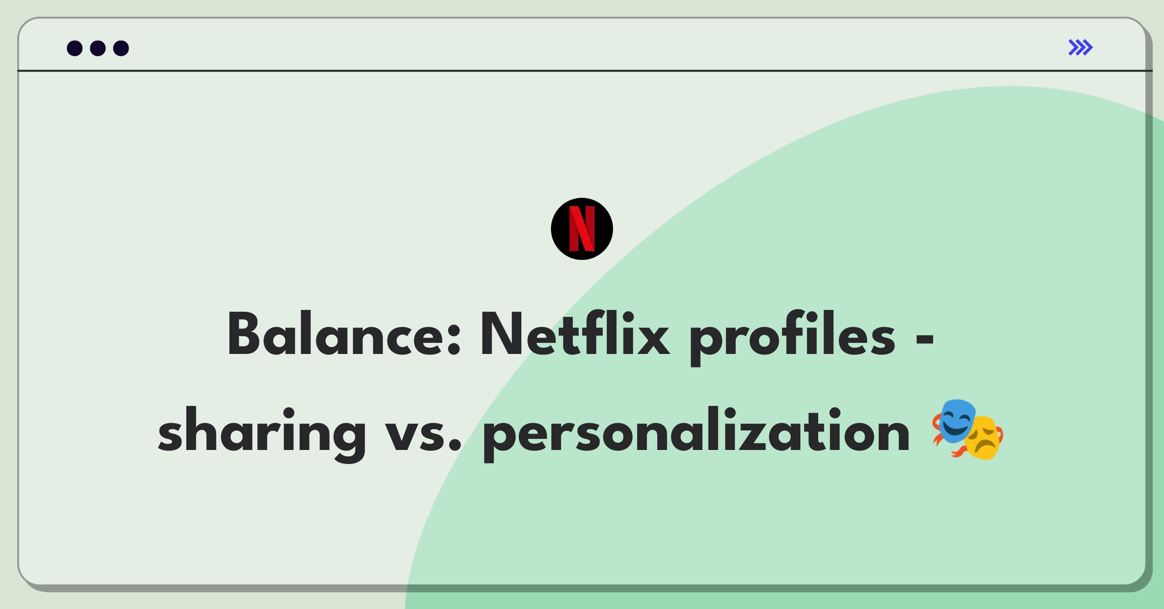 Product Management Tradeoff Question: Netflix profile sharing versus individual user experience dilemma